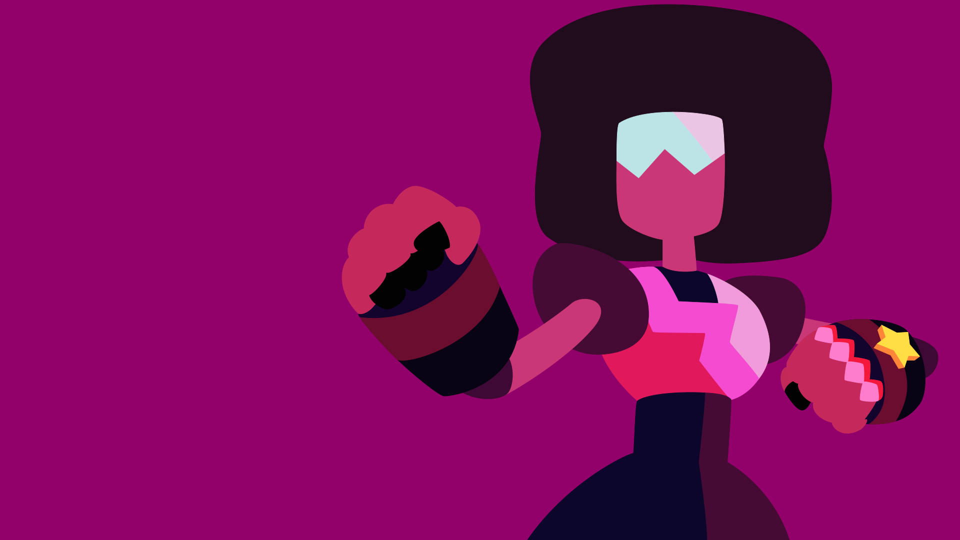 Download Minimalist Garnet Steven Universe iPad Wallpaper
