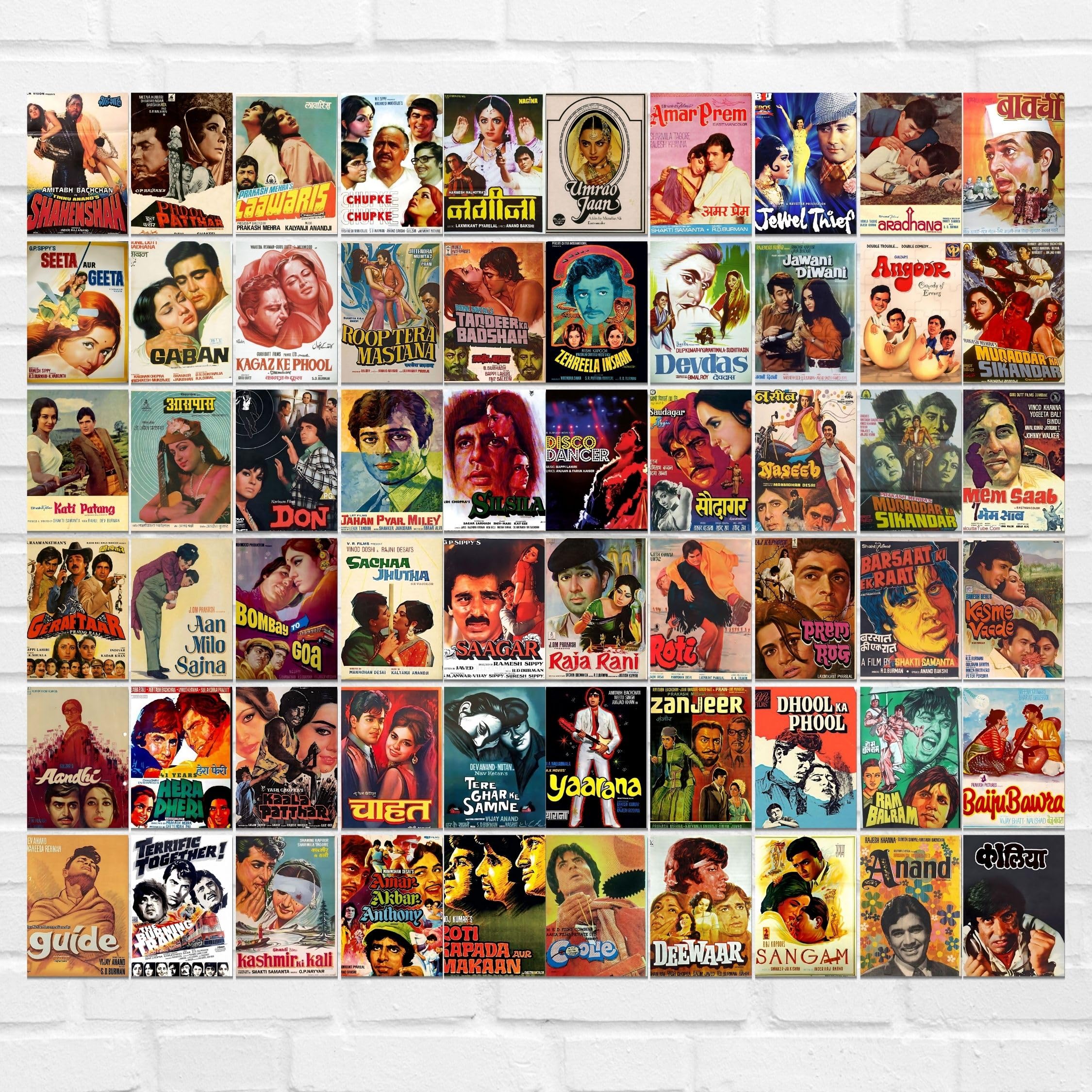 Good Hope Classic Bollywood Movies Wall Collage Kit Posters, Iconic Film Collection For Home Décor Perfect For Bedroom Living Room Wall Decor Gift Wallpaper Sticker Hostel Boys Girls (A4 (4X6 Inch))