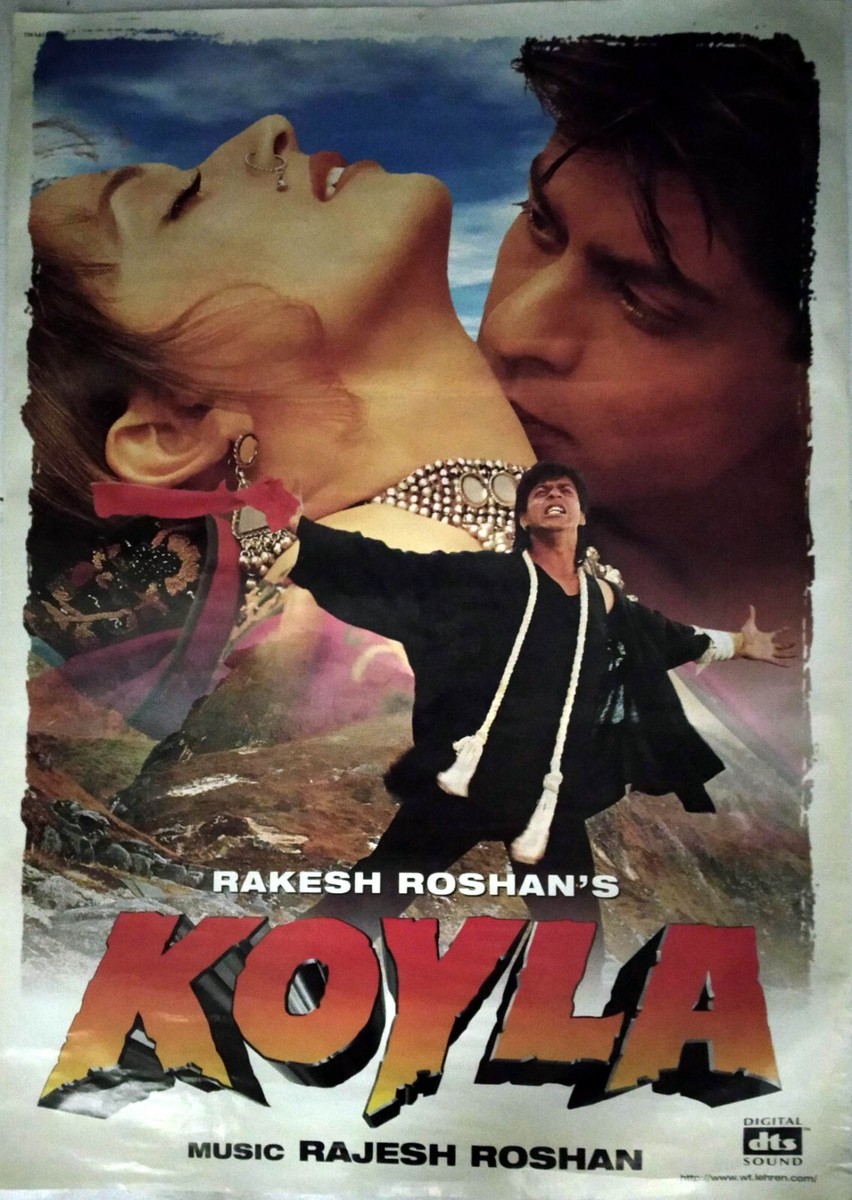 Koyla Bollywood Movie Poster Shah Rukh Khan SRK Madhuri Dixit 28X40 inch Approx