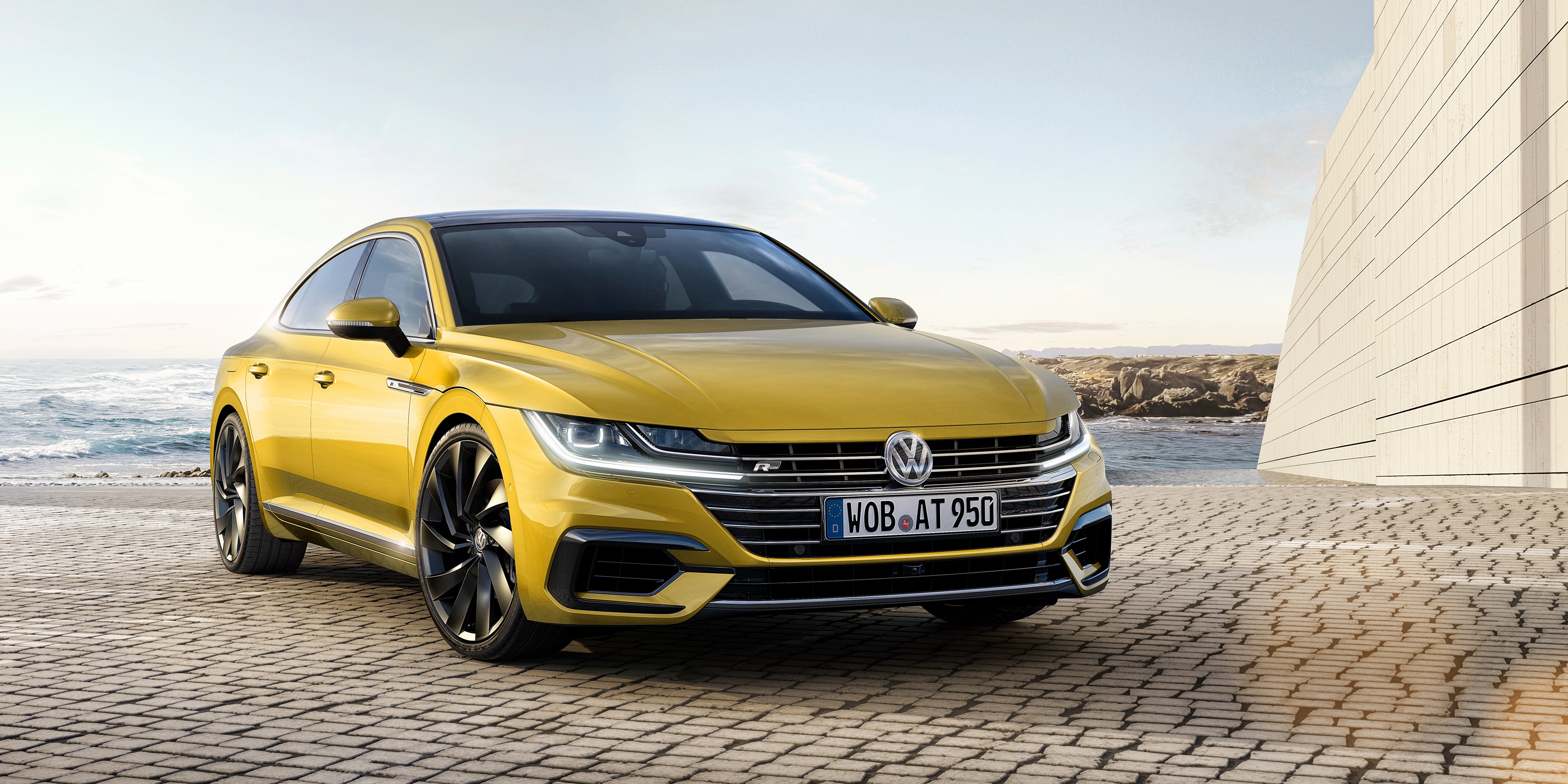 Sleek Yellow Volkswagen Arteon