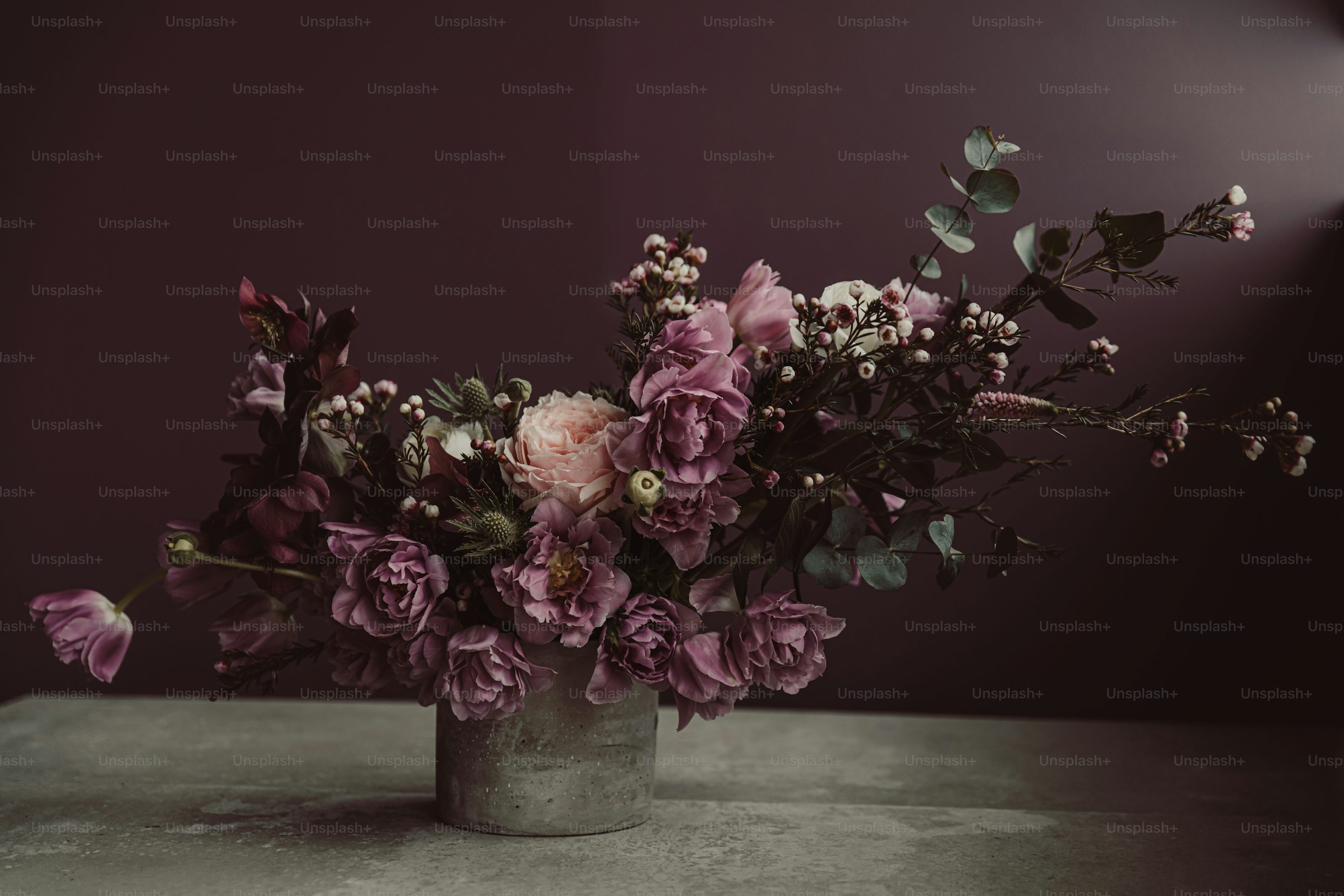 45,Dark Floral Picture. Download Free Image