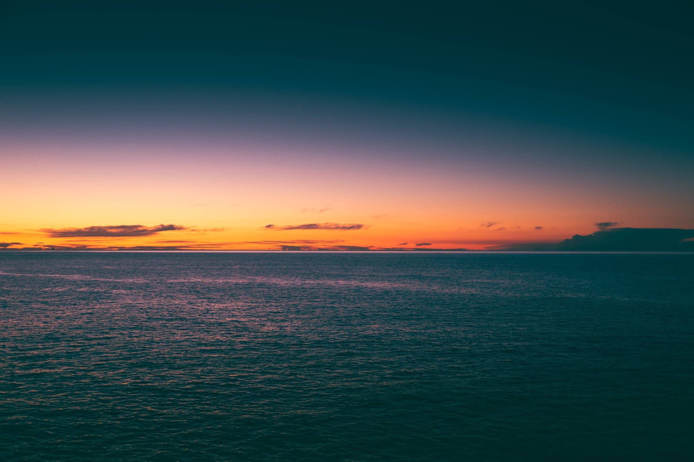 Washed Colorful Sunset Over the Sea. Free Summer Image