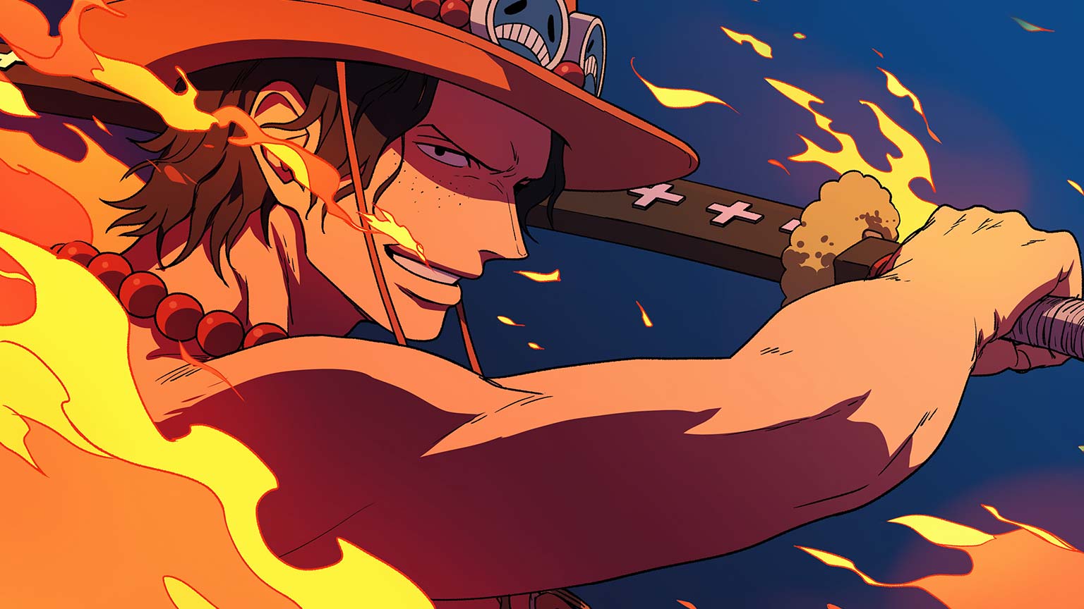 One Piece Ace Fire Fist Desktop Wallpaper Piece Wallpaper