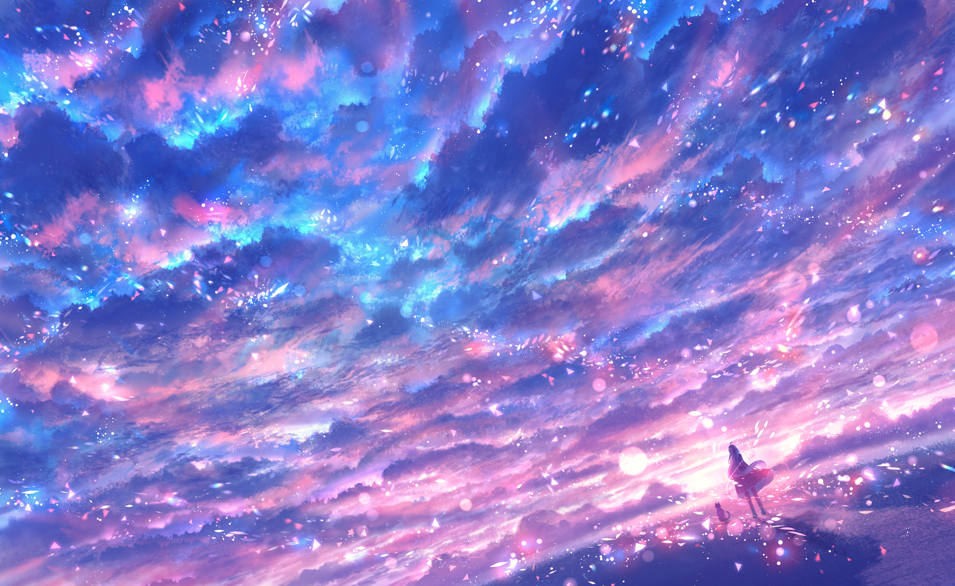 Download Cloud Anime Sky Sky Anime HD Wallpaper by 防人