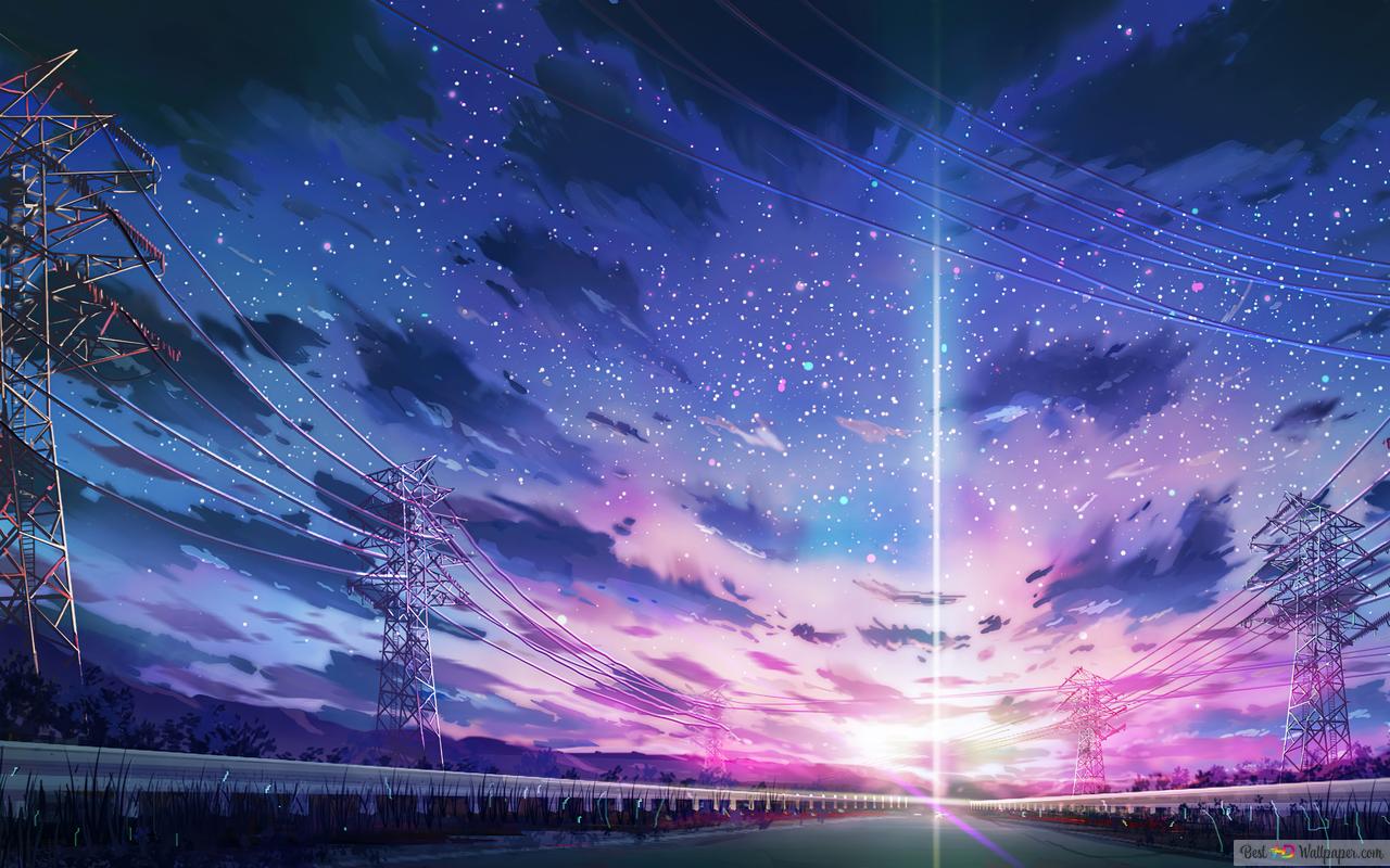 Anime Sunrise Background Art 4K wallpaper download