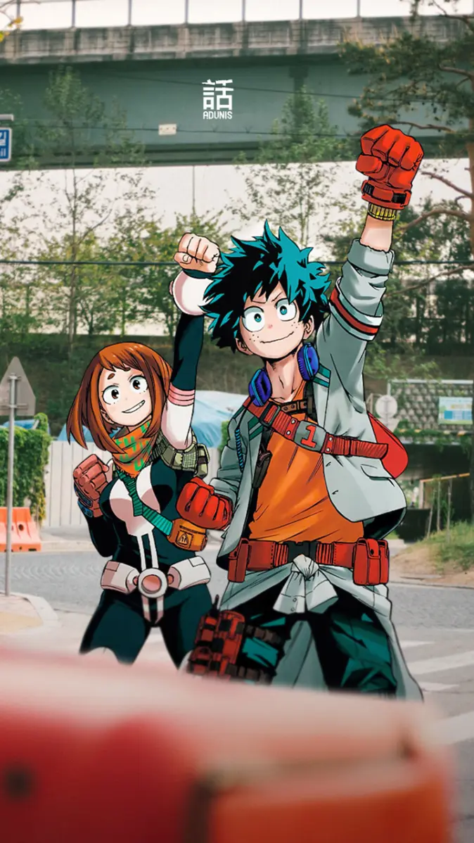 Deku and uraraka wallpaper