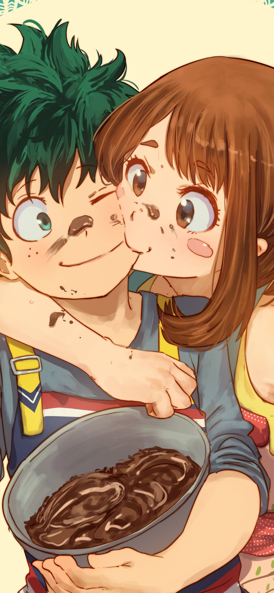 Download Midoriya And Uraraka My Hero Academia iPhone Wallpaper