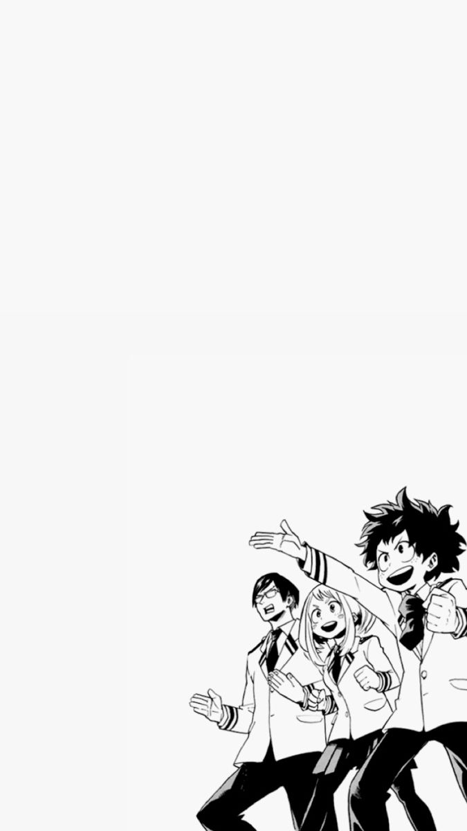 Iida, Uraraka, & Deku Wallpaper