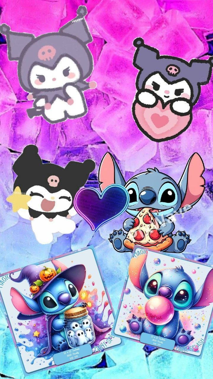 stitch y kuromi soy amigos por siempre