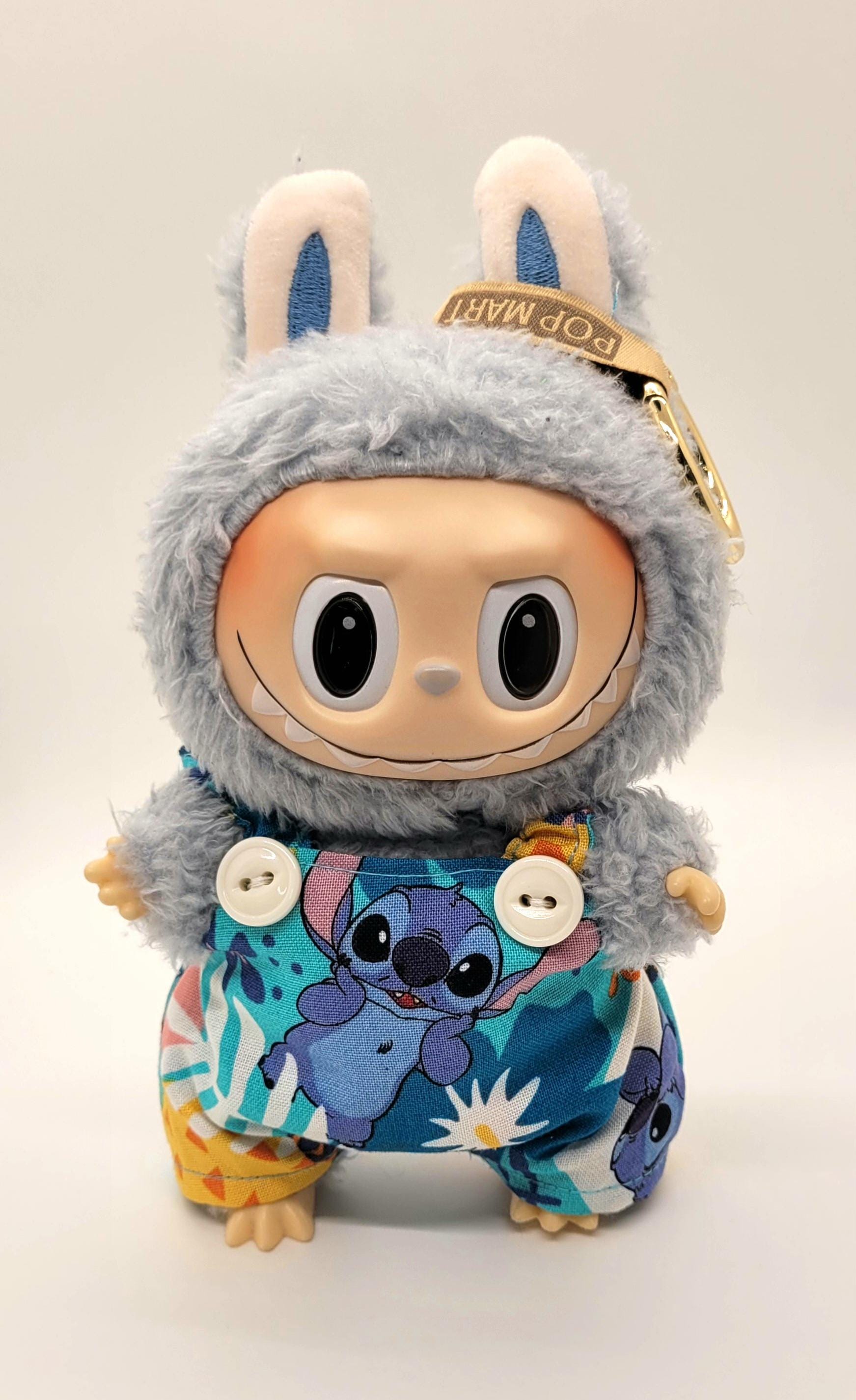 Lilo and Stitch Conjunto De Vestido Y Lazo Inspirado En Disney Hecho a Mano Labubu Jumpsuit Muñeca Labubu (no Incluida)