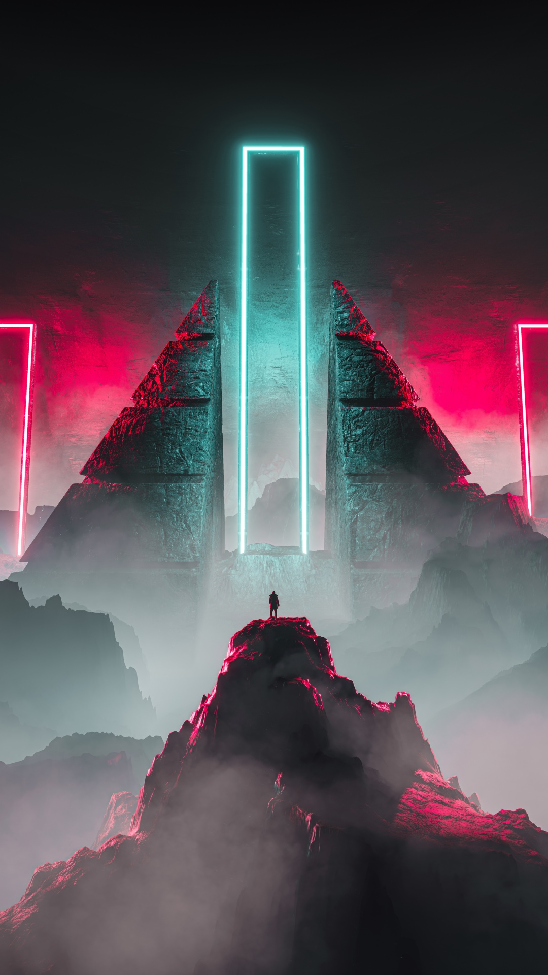 Science fiction Wallpaper 4K, Digital Art, Neon, Dreamlike