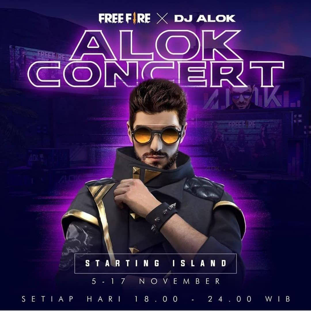 Download Free Fire DJ Alok Concert Purple Aesthetic Wallpaper