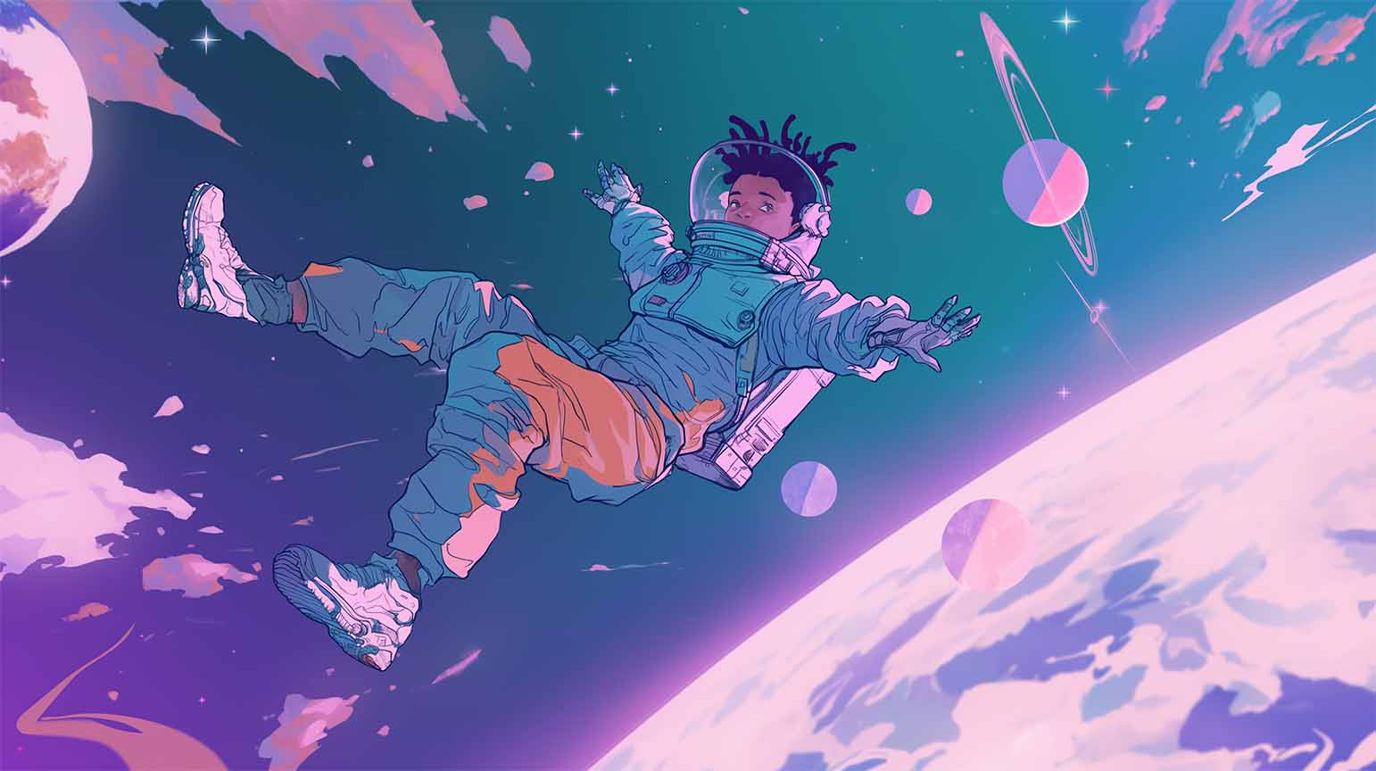 Astronaut Space Dream Desktop Wallpaper