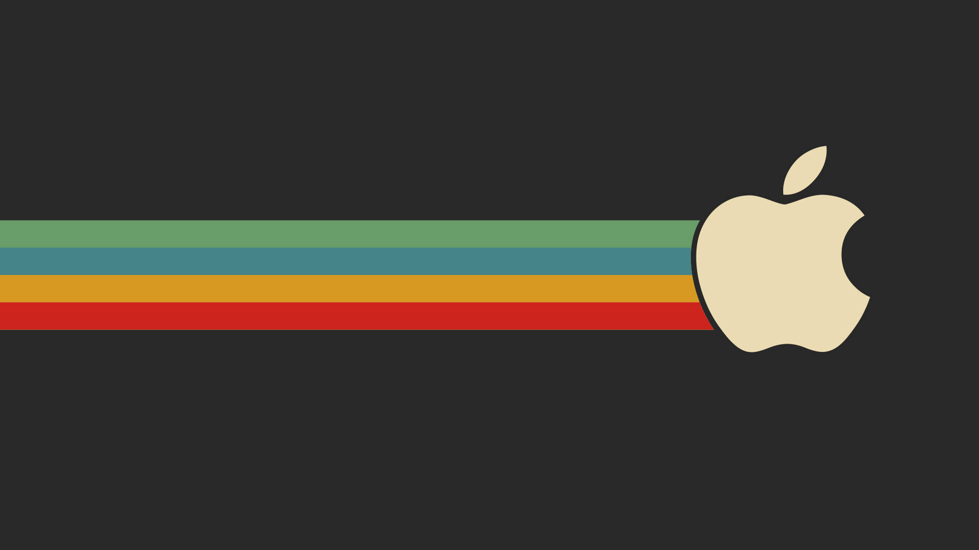 Download Rainbow Line Apple Art Wallpaper