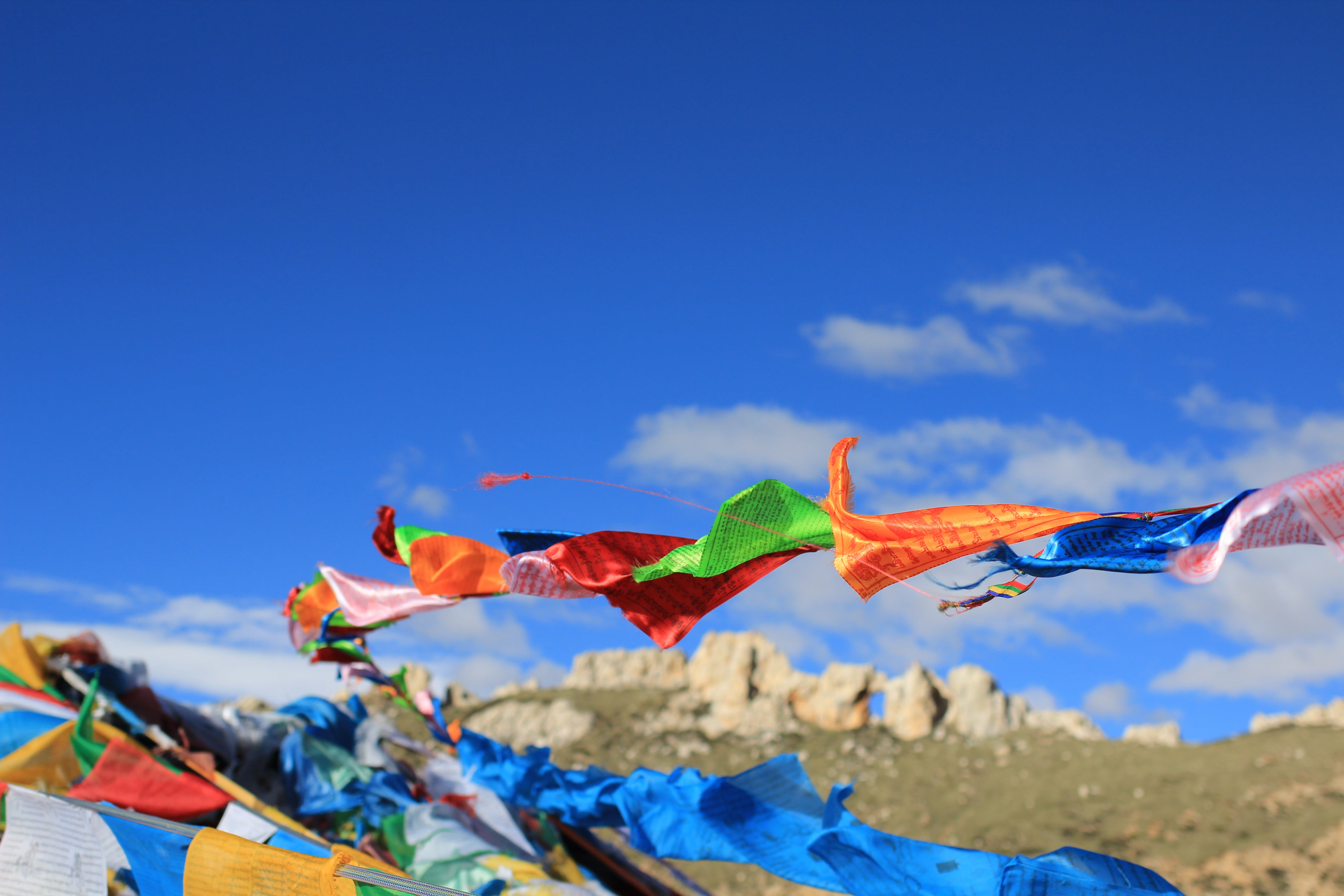 Royalty Free Photo: Assorted Color Kite Lot At Daytime