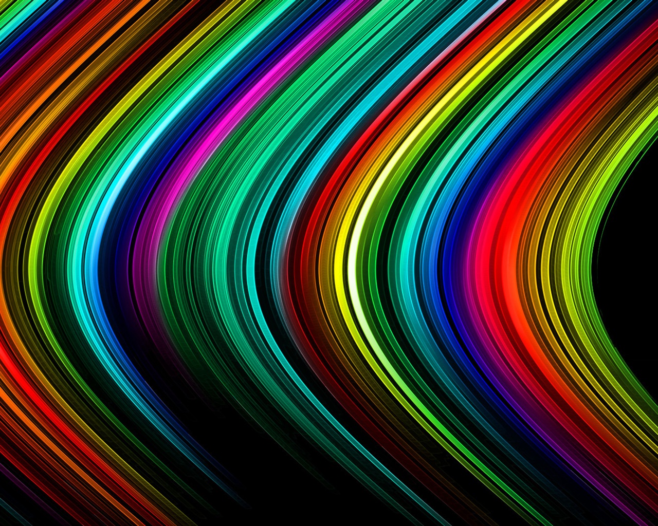 Wallpaper Abstract lines, stripes, rainbow, colors, light, rays 1920x1080 Full HD 2K Picture, Image