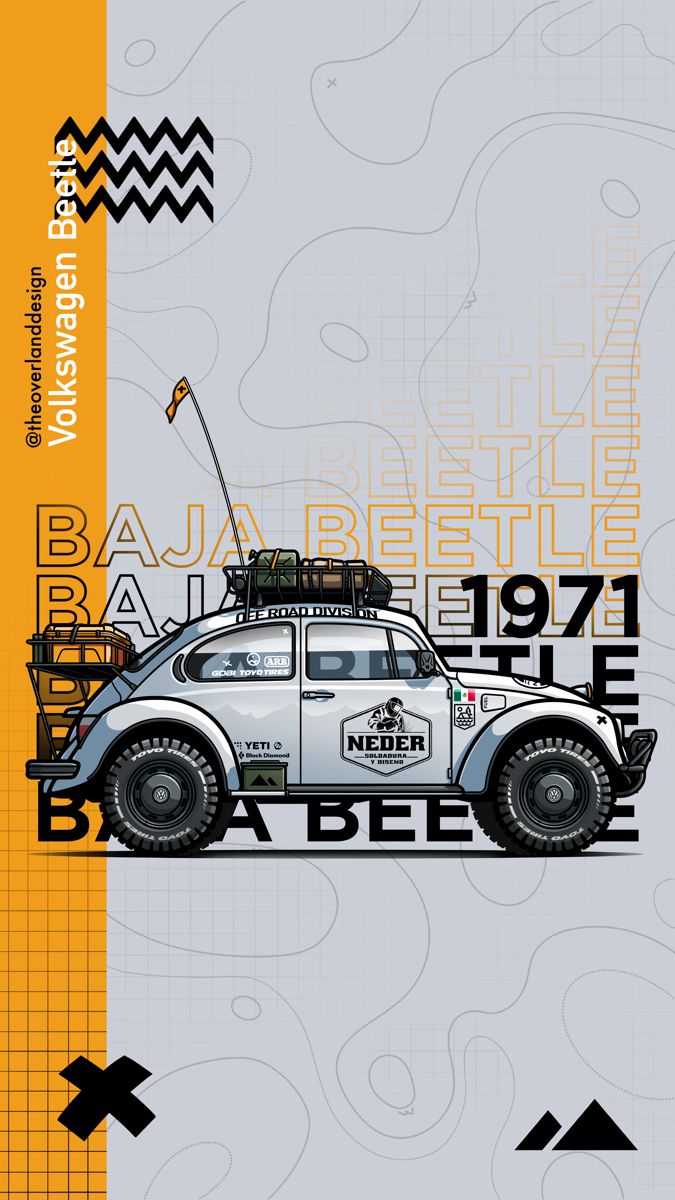Volkswagen Beetle 1971 Baja Edition Wallpaper Design
