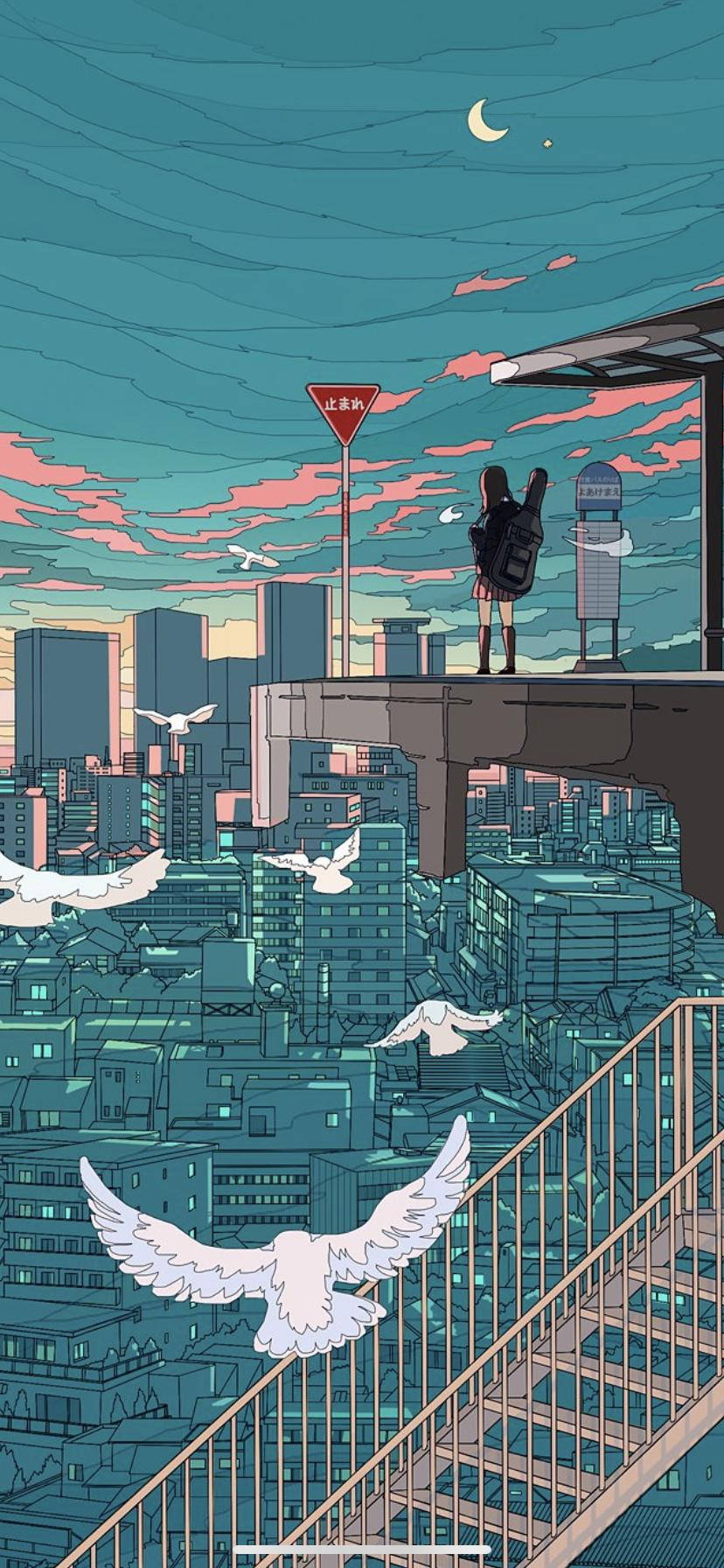 Download Vibey Absurdist Anime Wallpaper