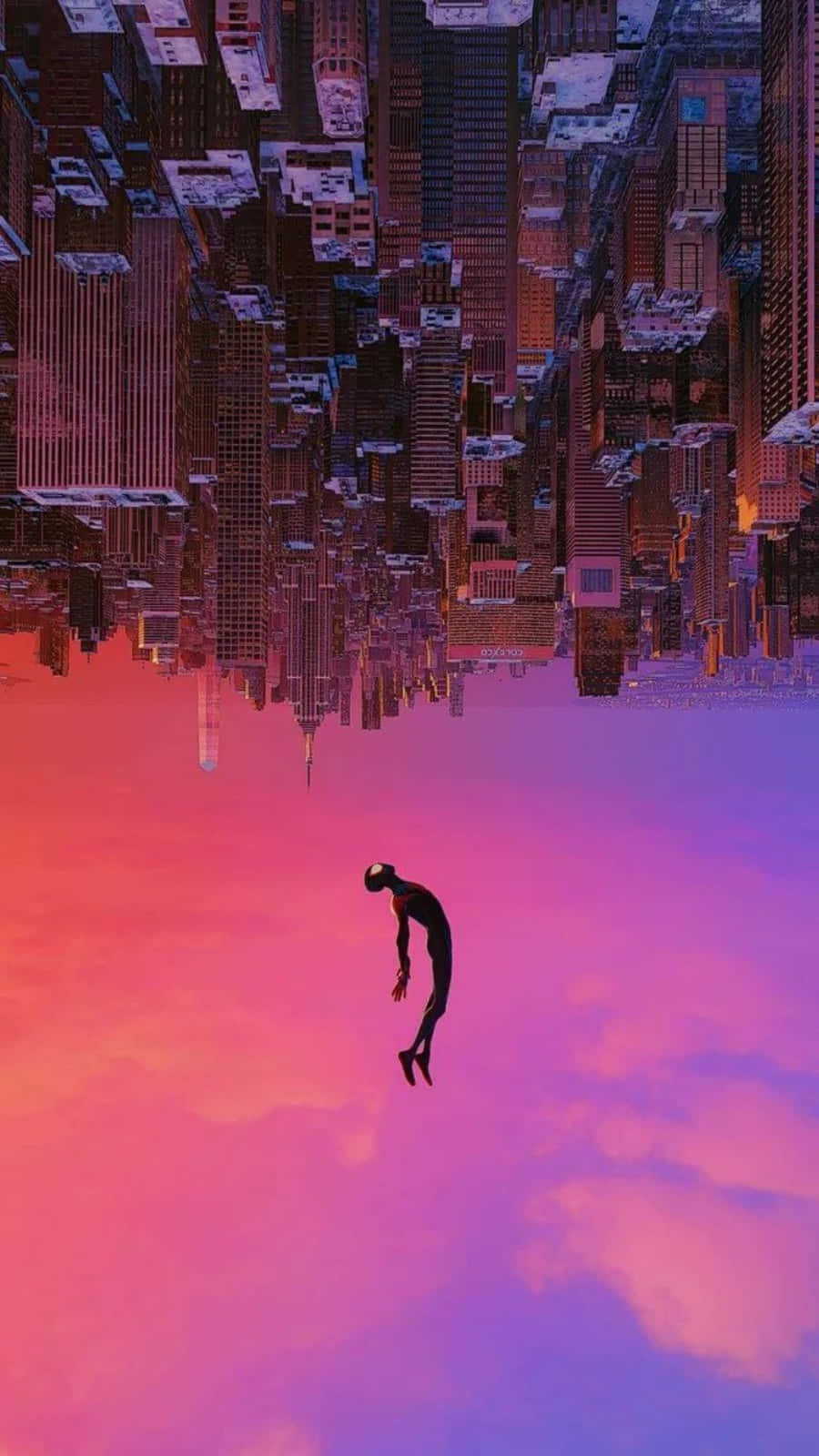 Download A Man Is Jumping Over A City At Sunset