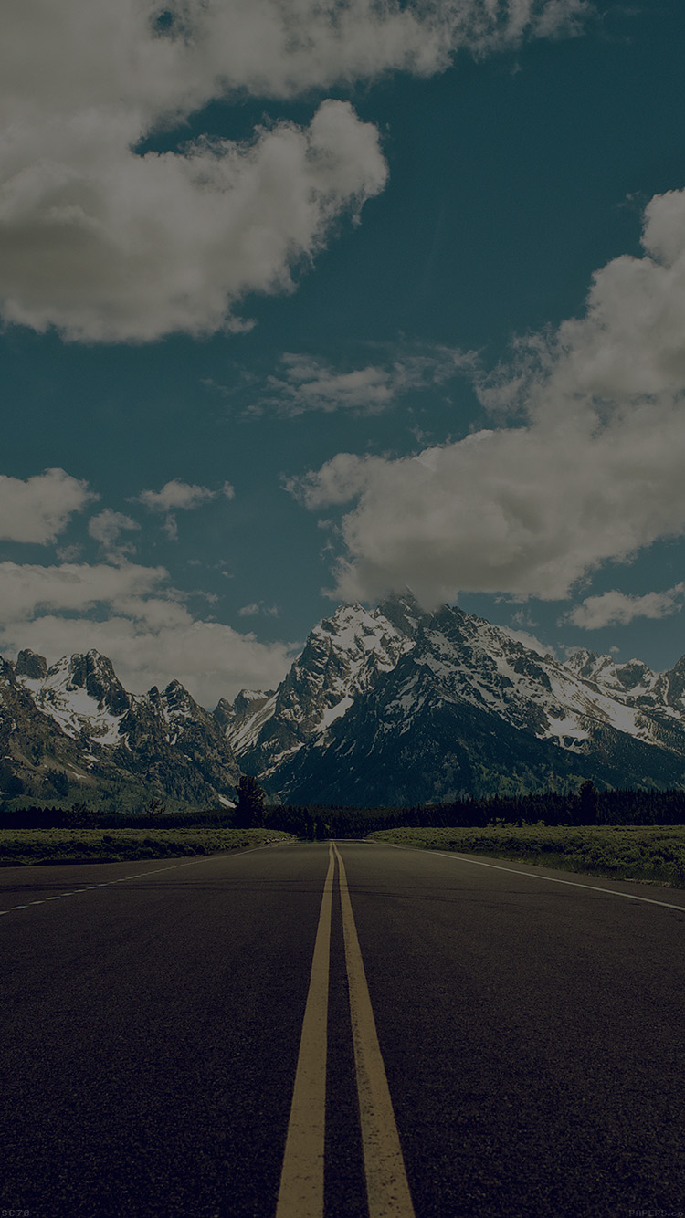 iPhone 6 Wallpaper to sky mountain hightway dark nature