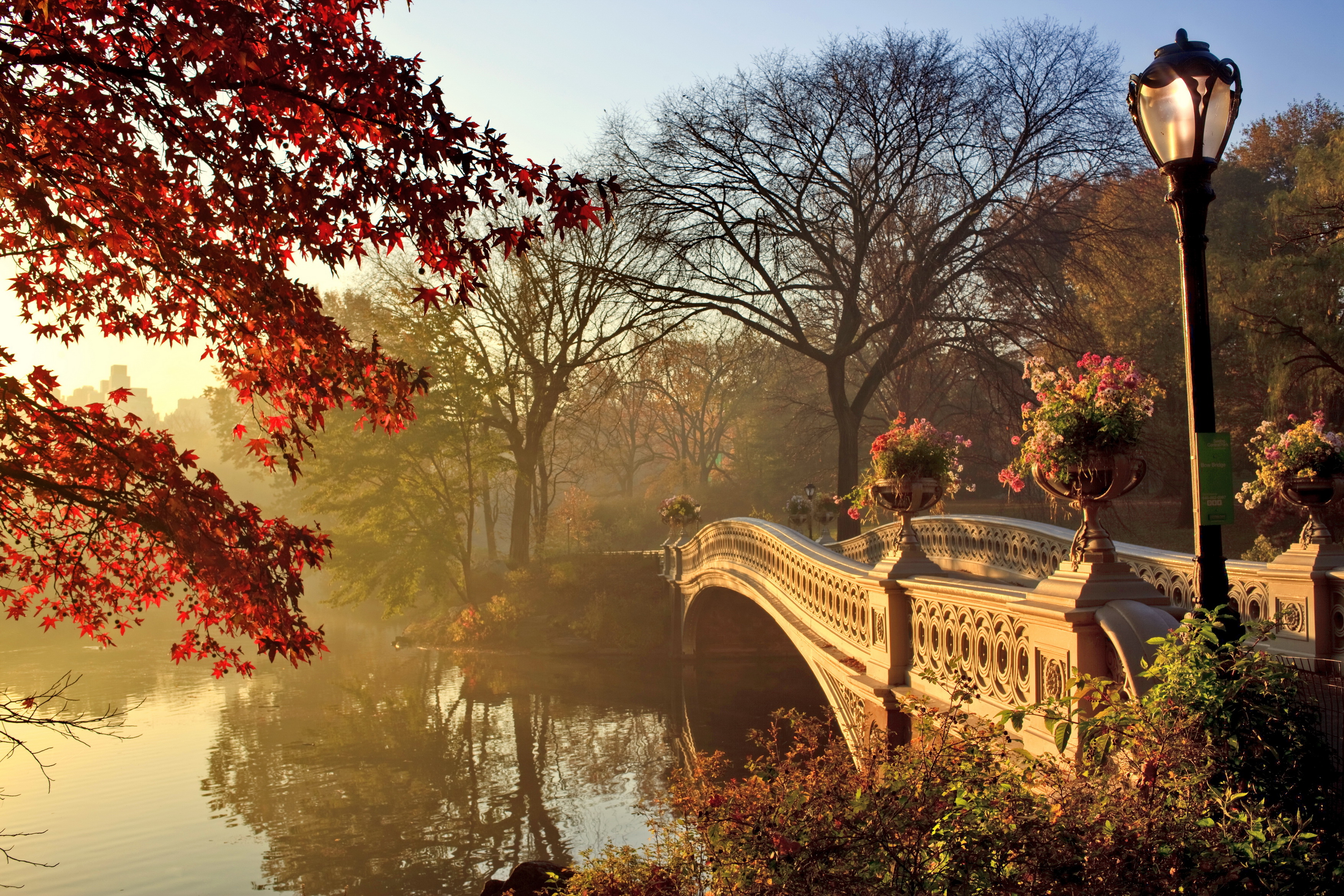 Wallpaper autumn, landscape, bridge, Park, bridge, park, autumn, fall season for mobile and desktop, section природа, resolution 3510x2340