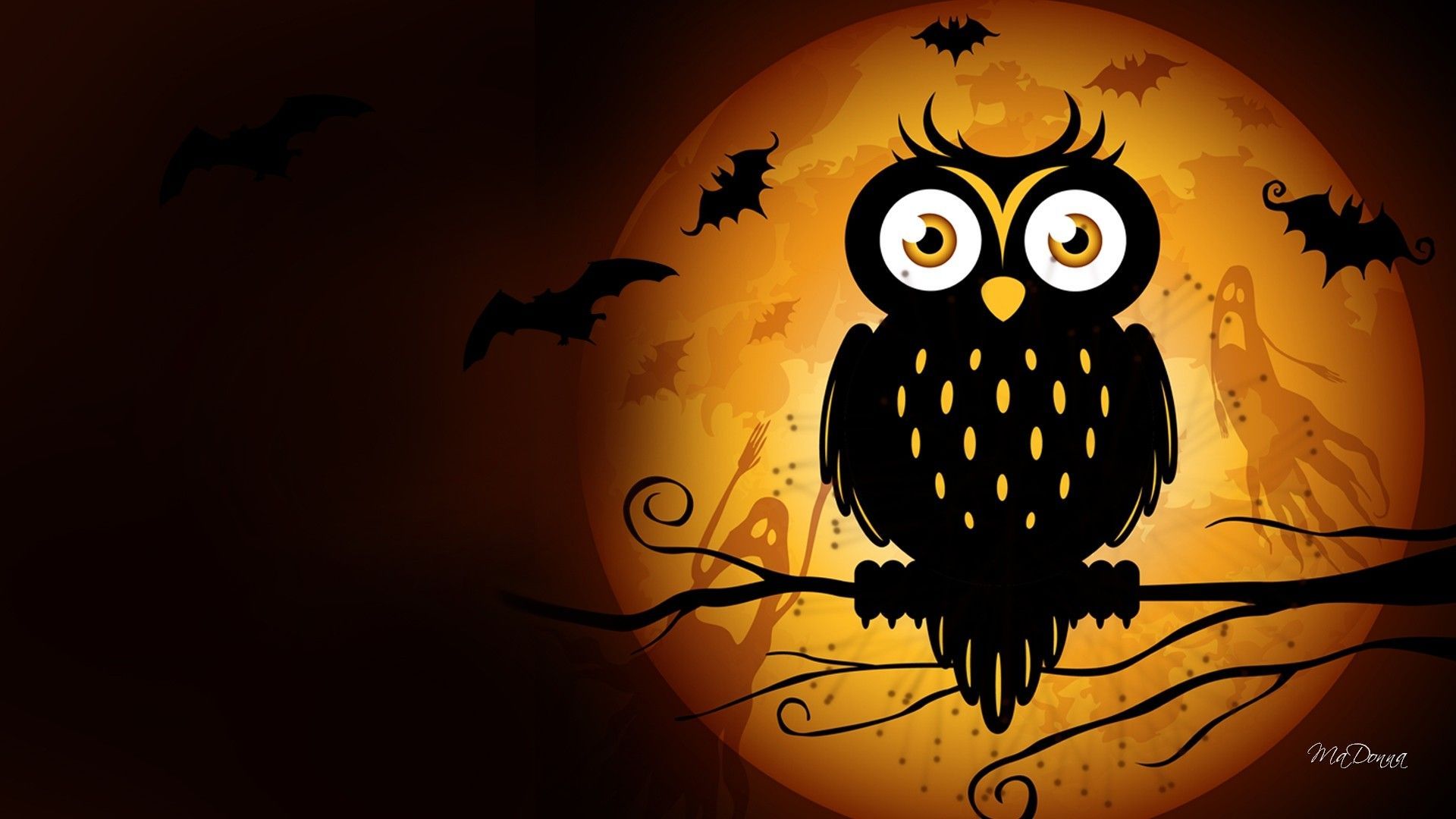 Halloween Owl Wallpaper, HD Halloween Owl Background on WallpaperBat