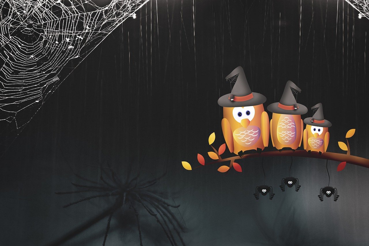Download Spiders Owls Halloween. Royalty Free Stock Illustration Image