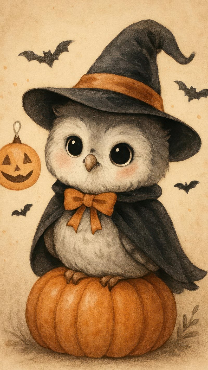 Halloween Owl Image Wallpaper