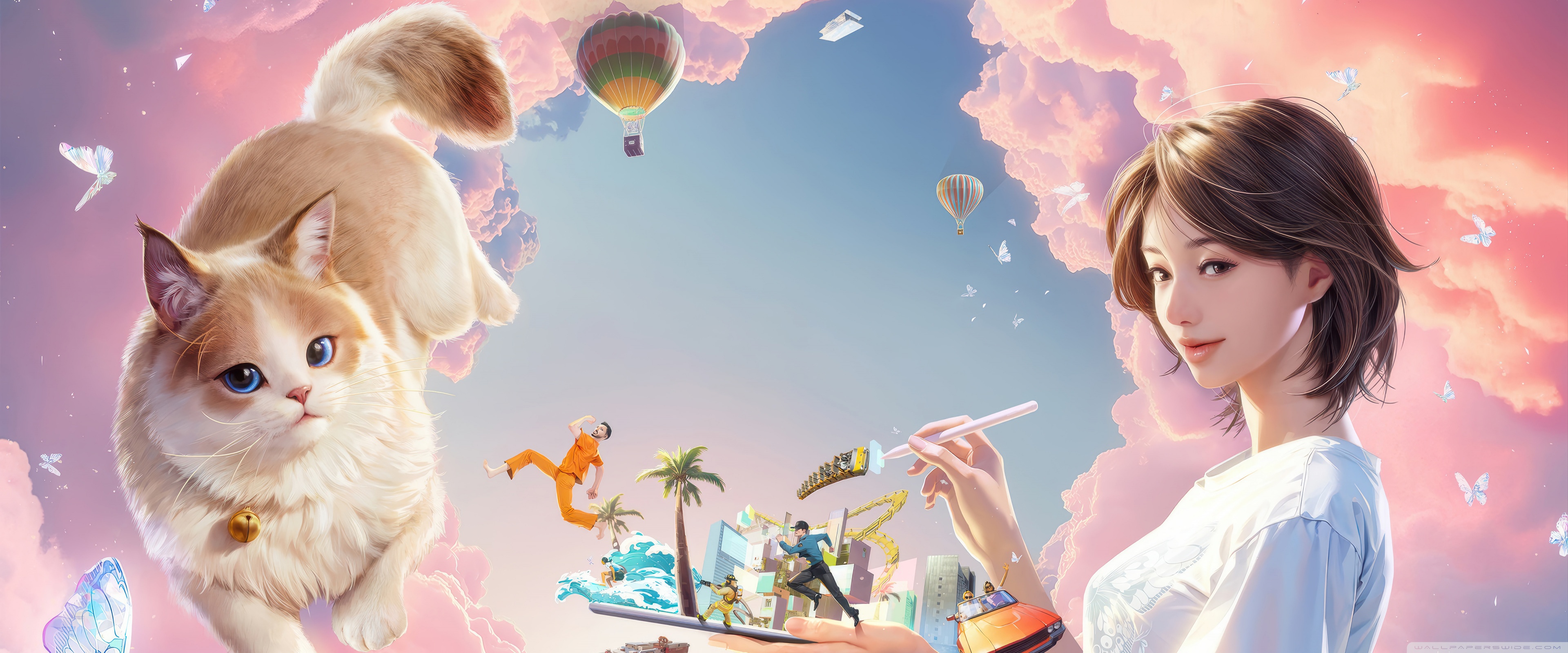 inZOI, Video Game, Psycat, Ragdoll Cat, Simulation Games, 2025, Games, Cat, Girl, Gaming 4K UHD Wallpaper for UltraHD Desktop and TV, Widescreen and UltraWide Display, Smartphone and Tablet Devices