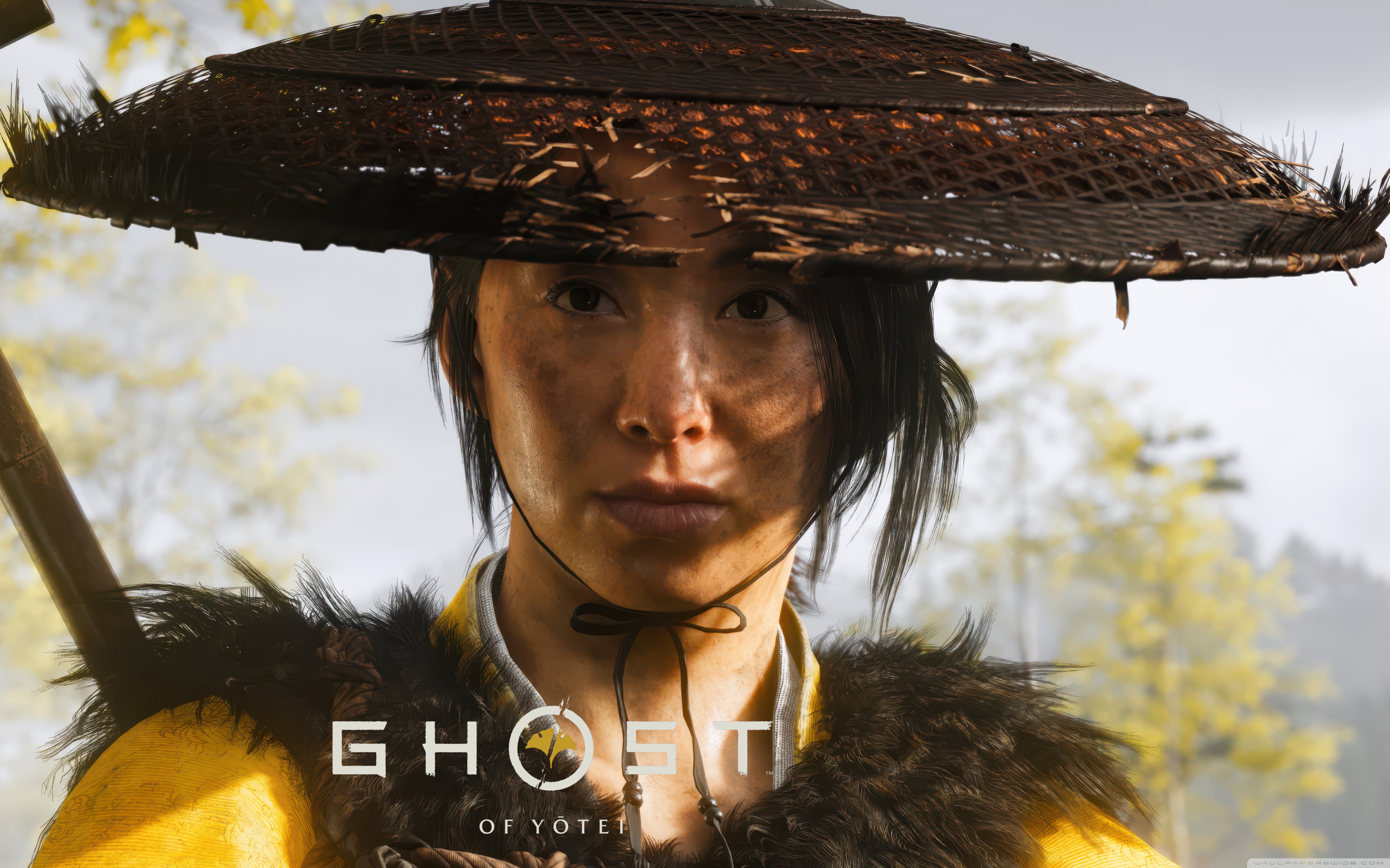 Ghost of Yotei 2025 Video Game, Atsu 4K UHD Wallpaper for UltraHD Desktop and TV, Widescreen and UltraWide Display