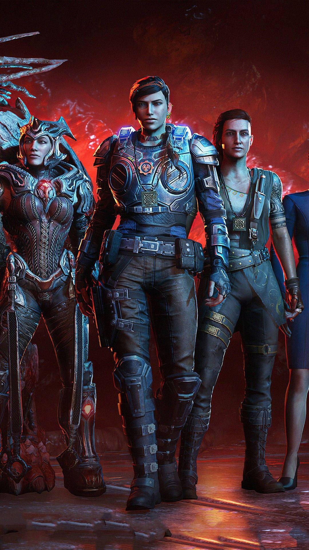 Download Women Warriors In Gears 5 Phone Wallpaper