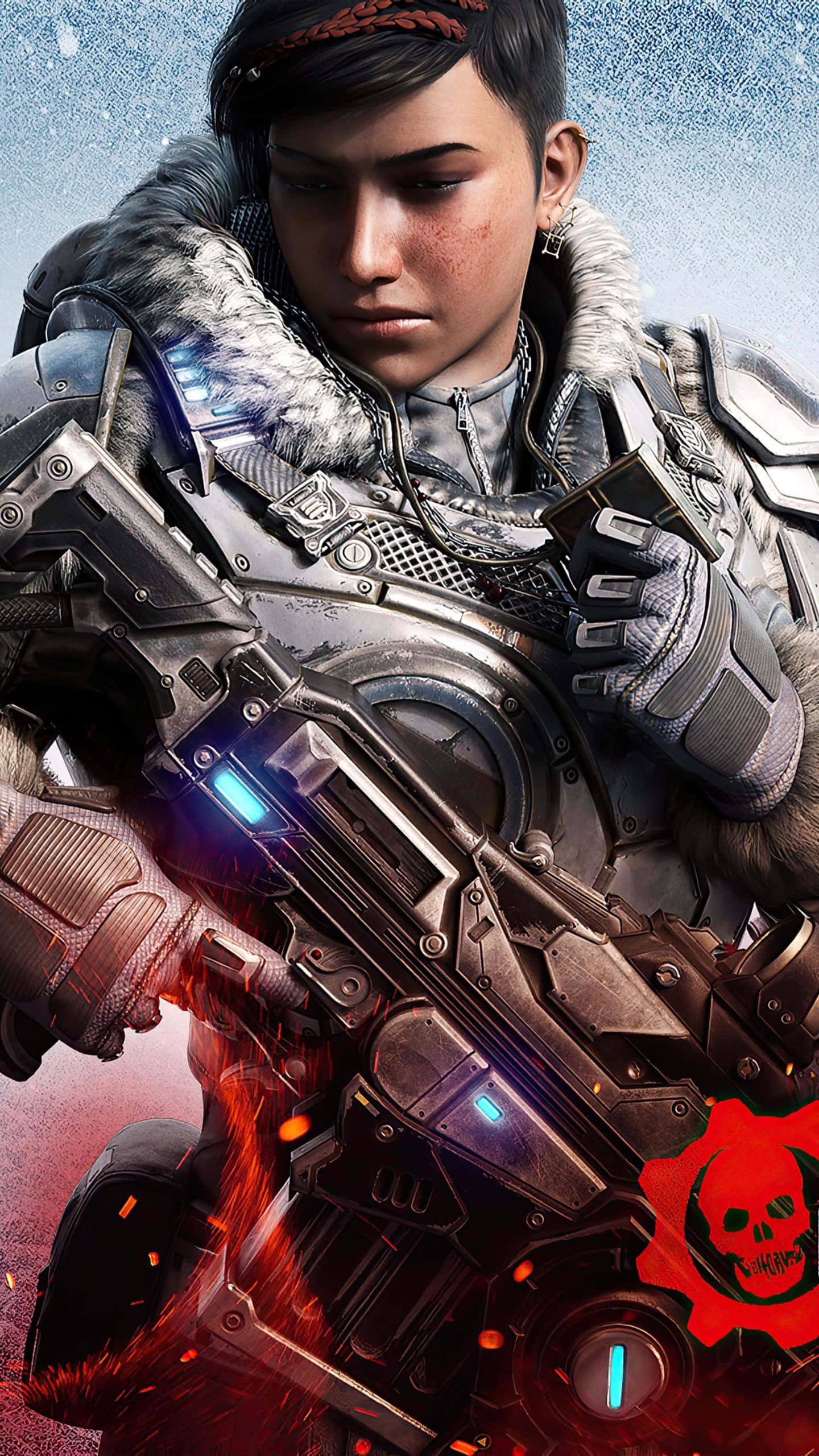 Download Kait Diaz Portrait iPhone XS Gears Of War 5 Background