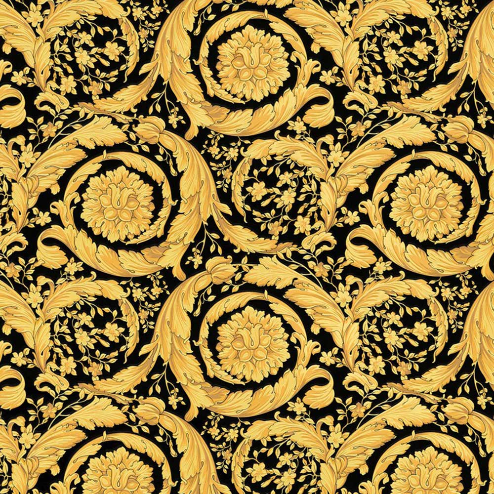 Versace Barocco Flowers Wallpaper