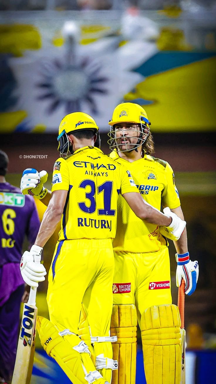 Ruturaj Gaikwad and MS Dhoni HD wallpaper.. CSK