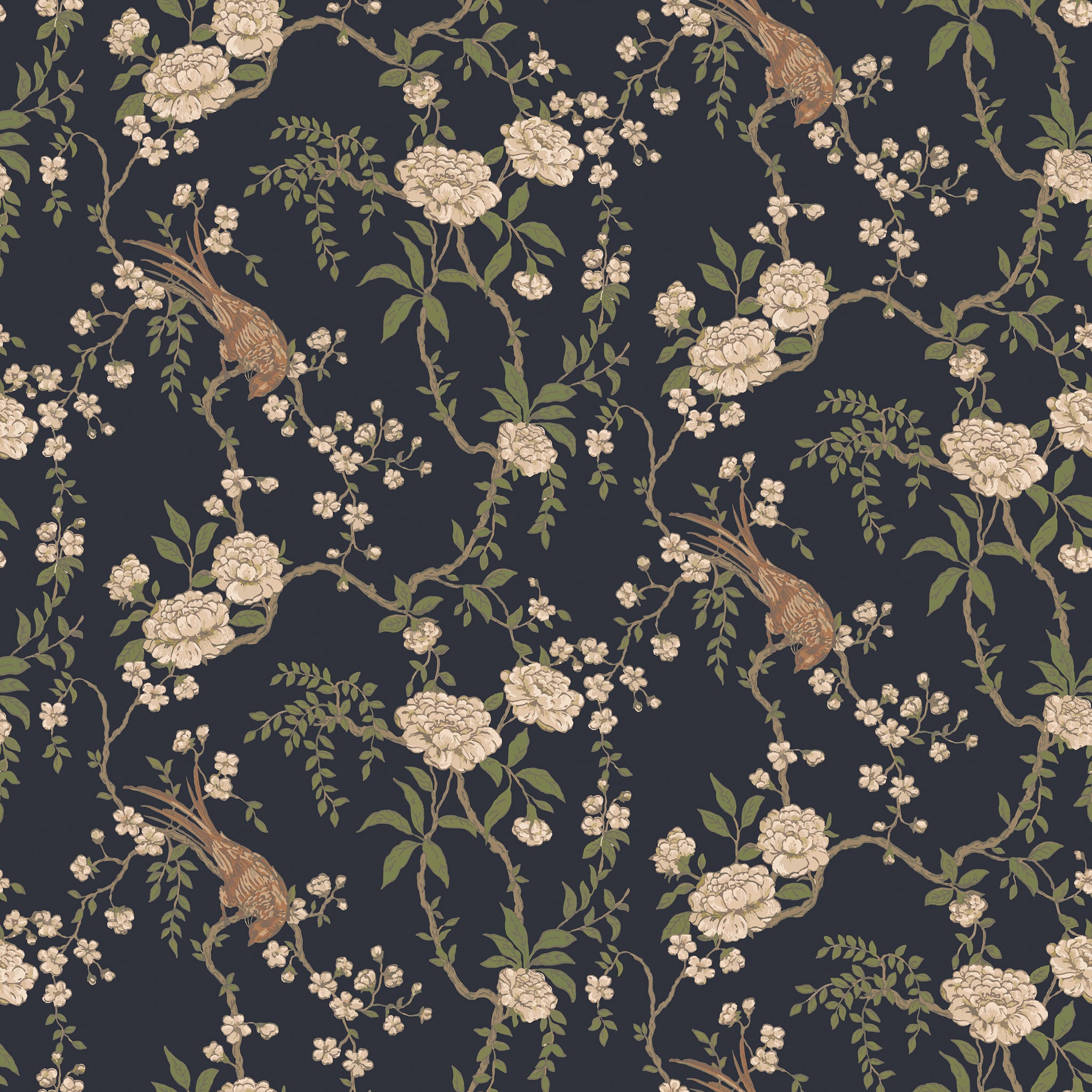 Floral Bird Toile