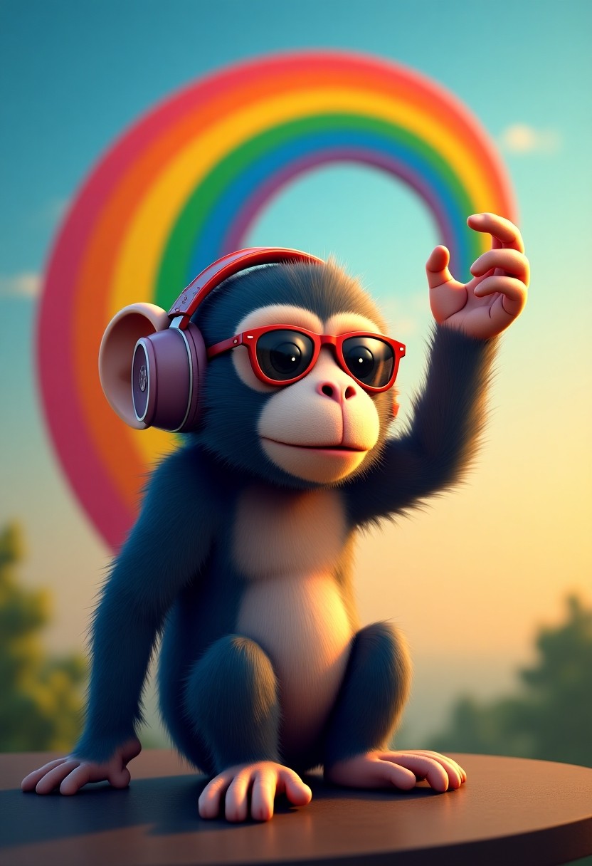 rainbow monkey Prompts. Stable Diffusion Online