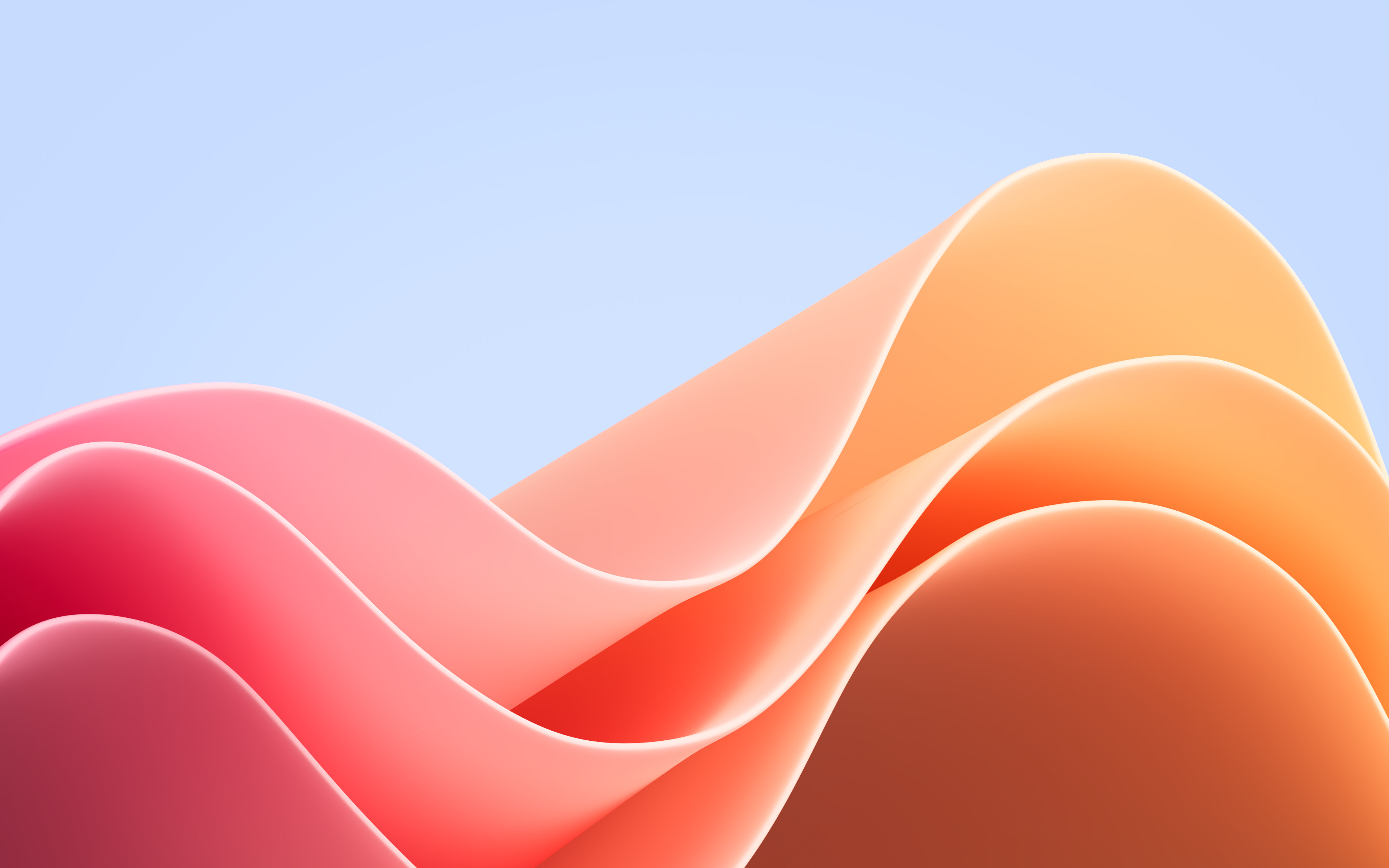 New Windows 11 Color Waves Theme Wallpaper (light & dark versions, 4K original from Microsoft)