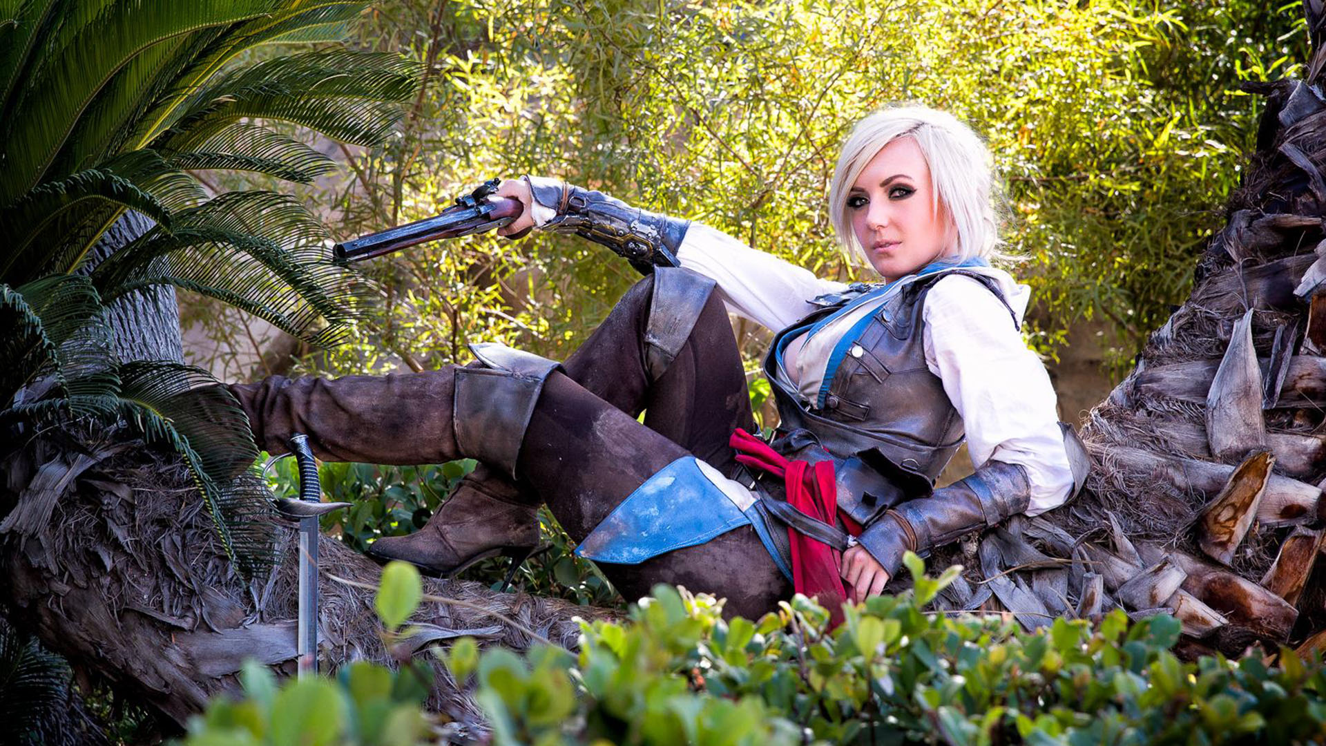 White Haired Warrior Cosplay HD Wallpaper By Jessica Nigri