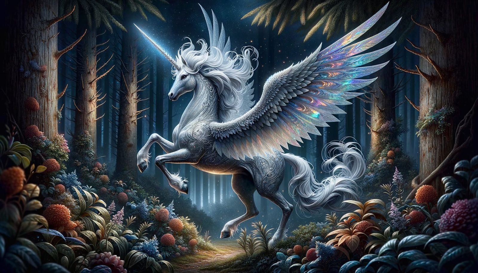 A magnificent Silver alicorn Silver Alicorn