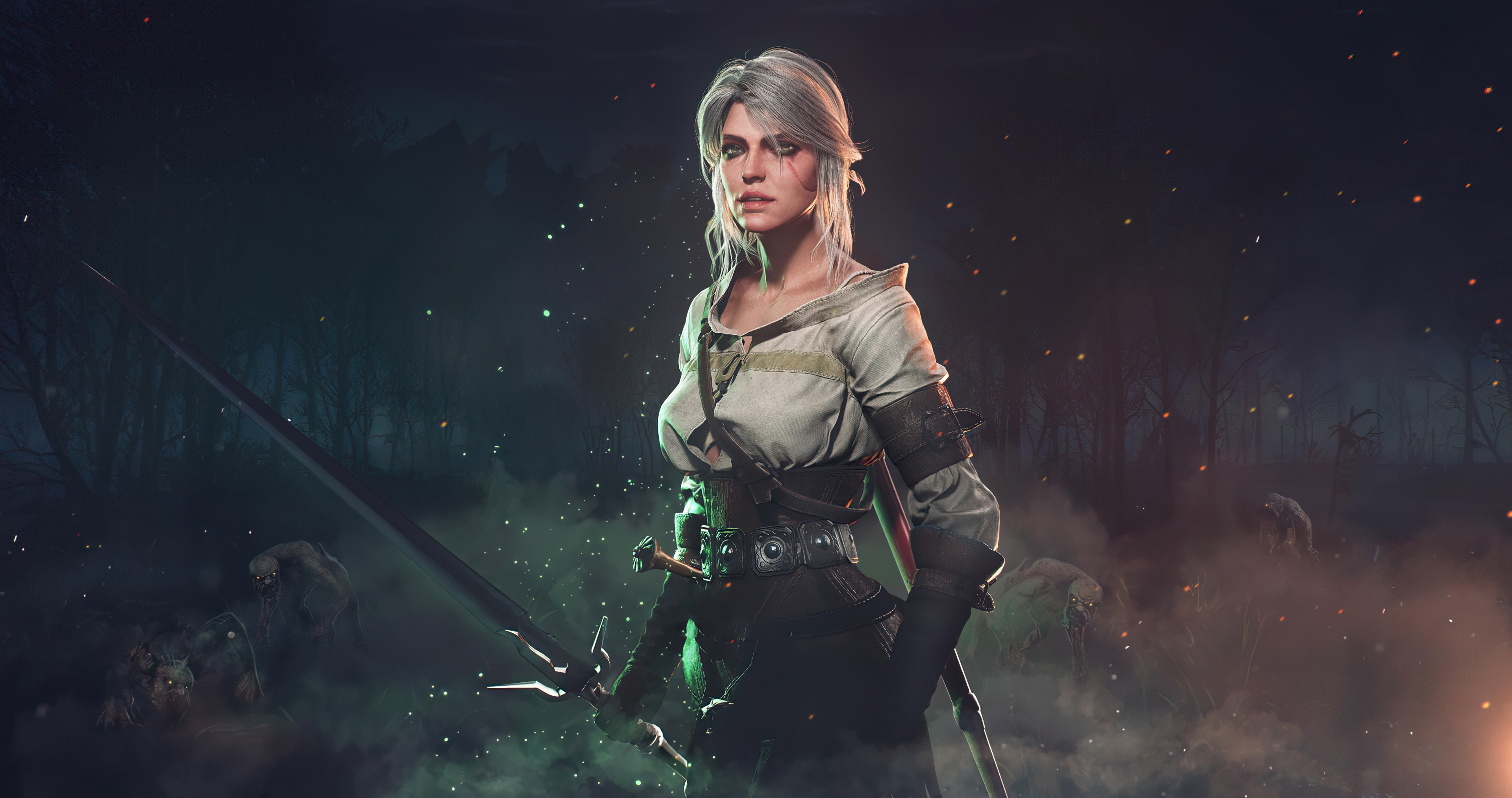 Wallpaper the witcher 3 wild hunt, ciri, CRIS, cirilla, cirilla, the Witcher 3 wild hunt for mobile and desktop, section игры, resolution 3840x2028
