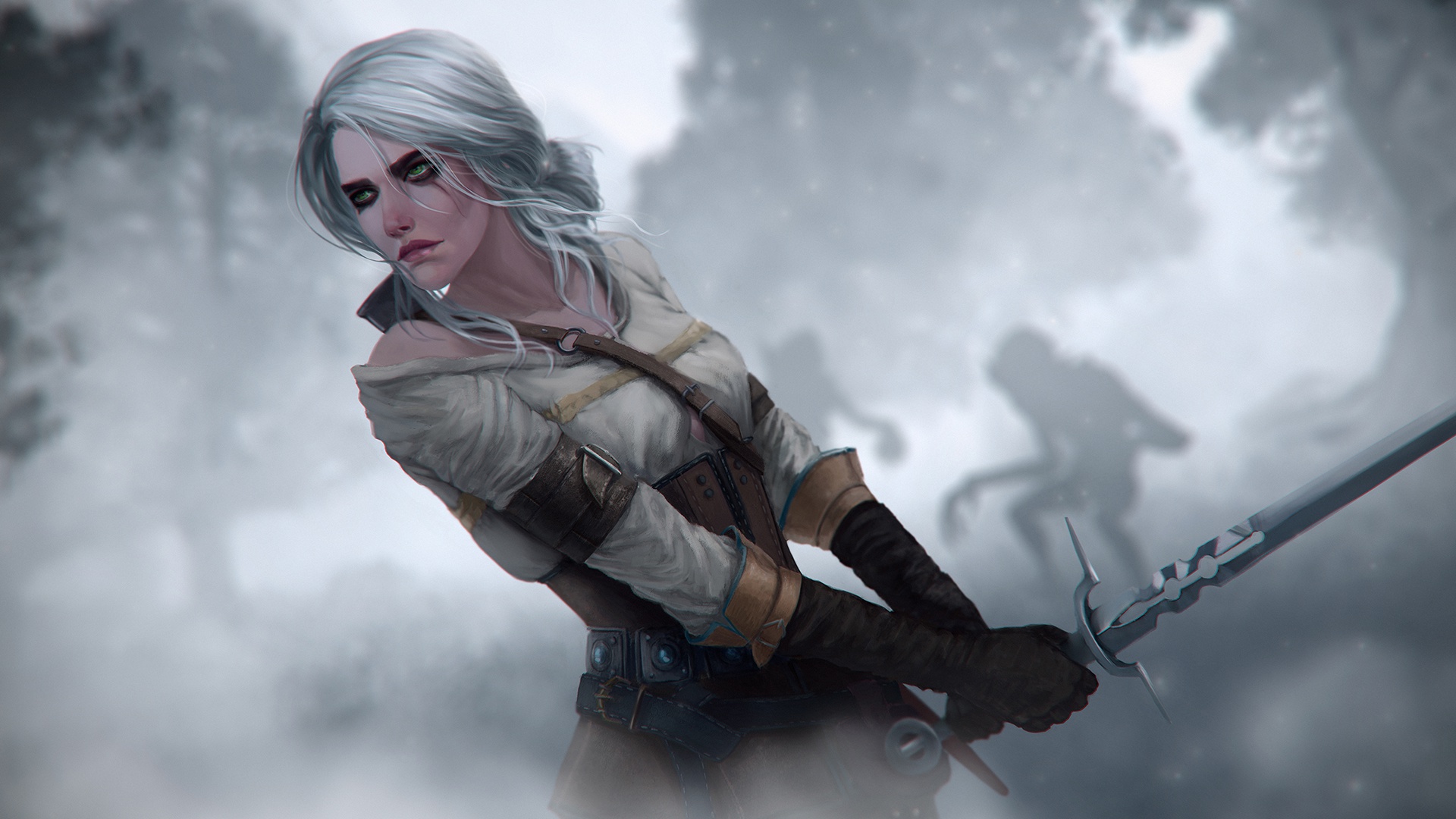 Wallpaper witcher, witcher 3, ciri, Witcher 3 Wild Hunt, cirilla for mobile and desktop, section игры, resolution 1920x1080