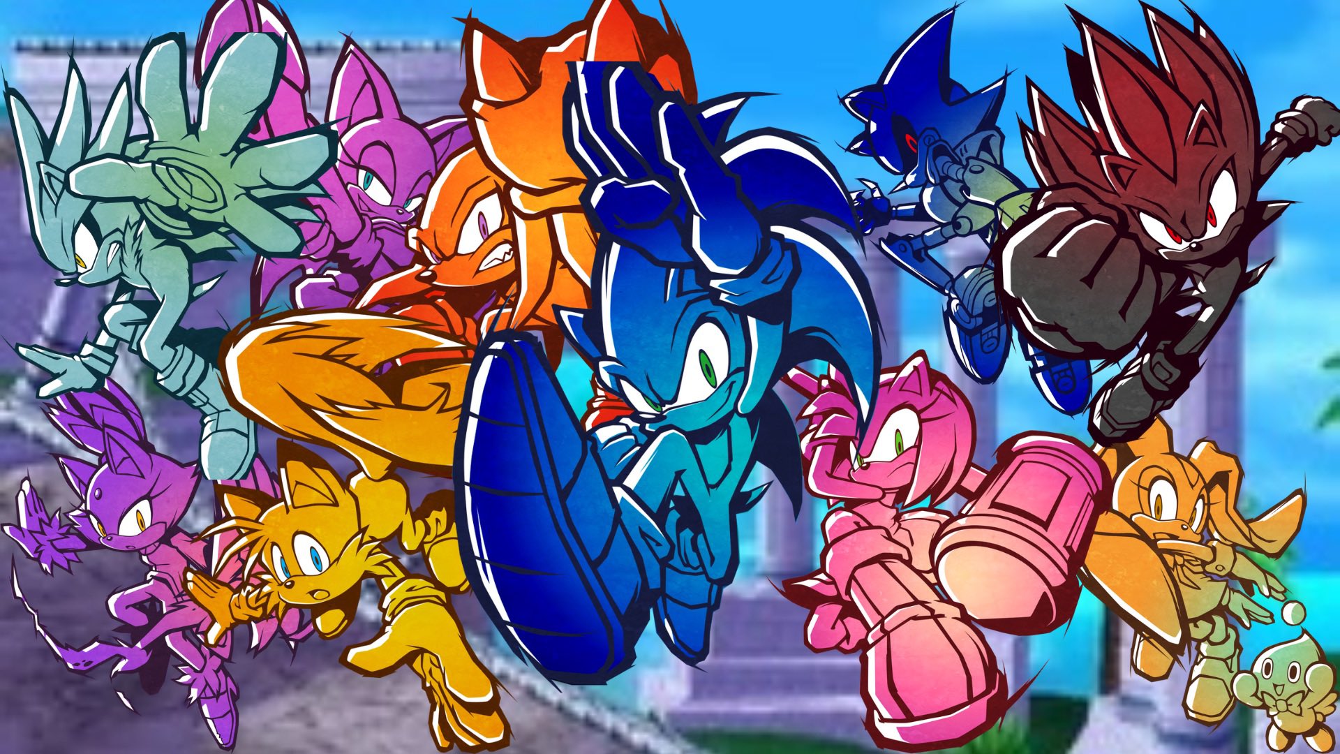 Jaden / (ジェイデン) - In March 15, I made my own recreation of Sonic Rivals 2's Boxart by Canva. The teams of Sonic and Tails