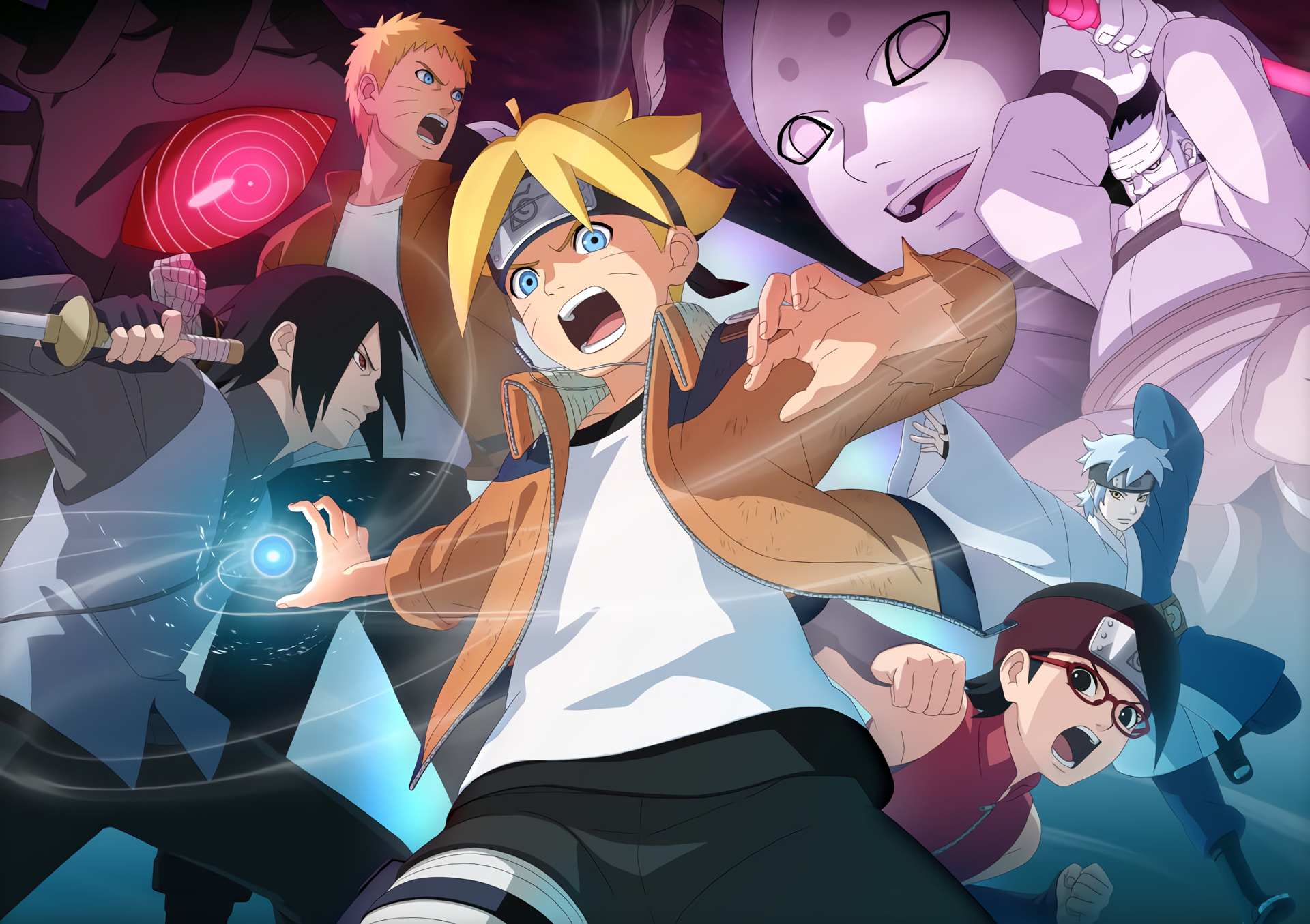 Boruto Anime HD Wallpaper with Iconic Characters