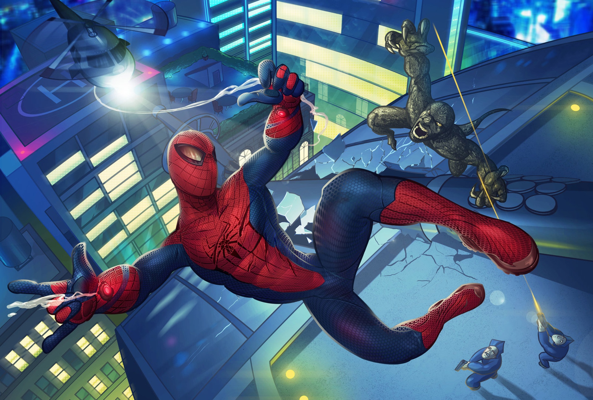 Wallpaper Costume, Superhero, The Amazing Spider Man, New Spider Man, Lizard For Mobile And Desktop, Section фильмы, Resolution 1920x1295