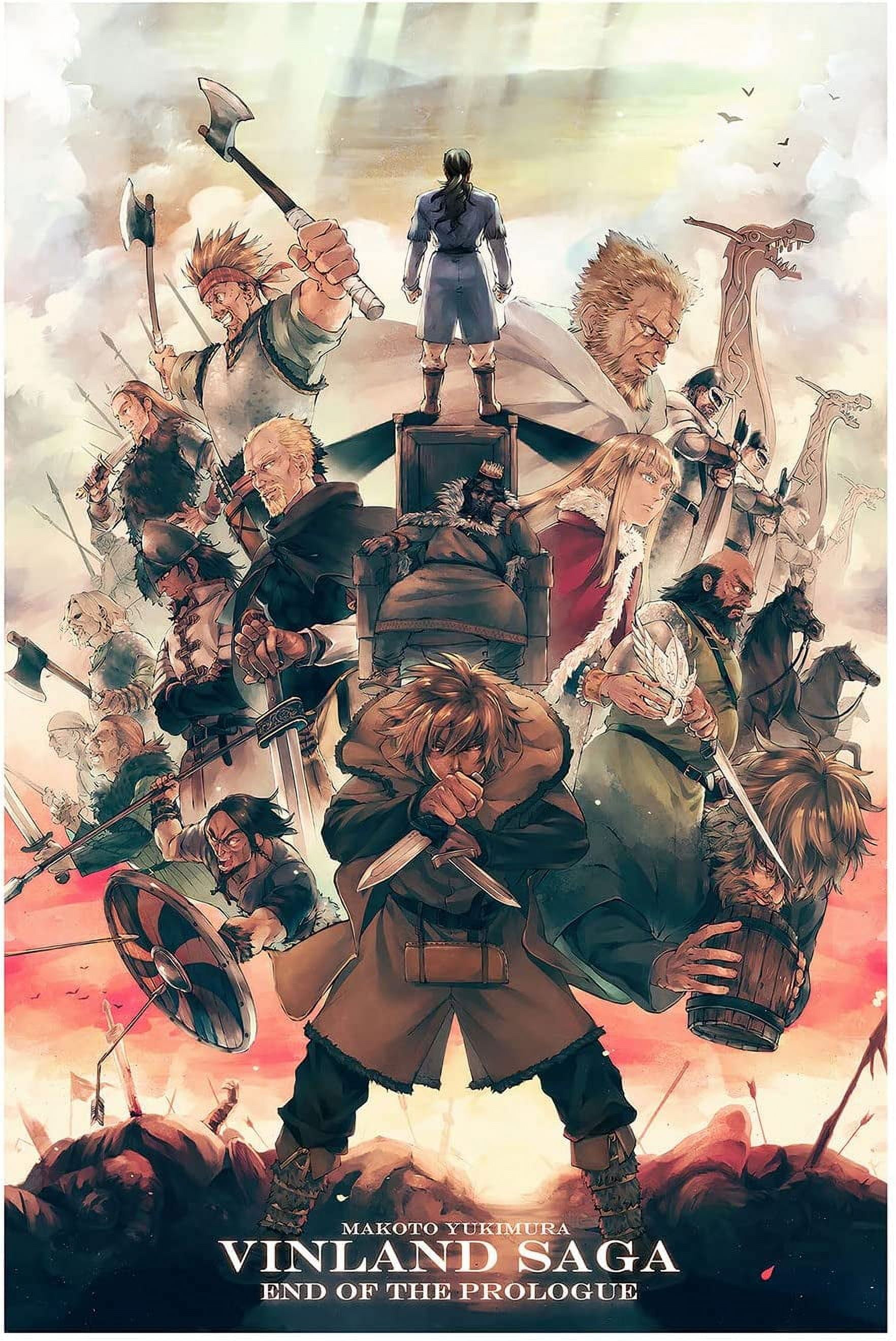 Ukeclvd Vinland Saga Poster Japan Manga Personality Anime Decorative Painting Wall Art Canvas Posters Gifts 12x18 inch No Frame