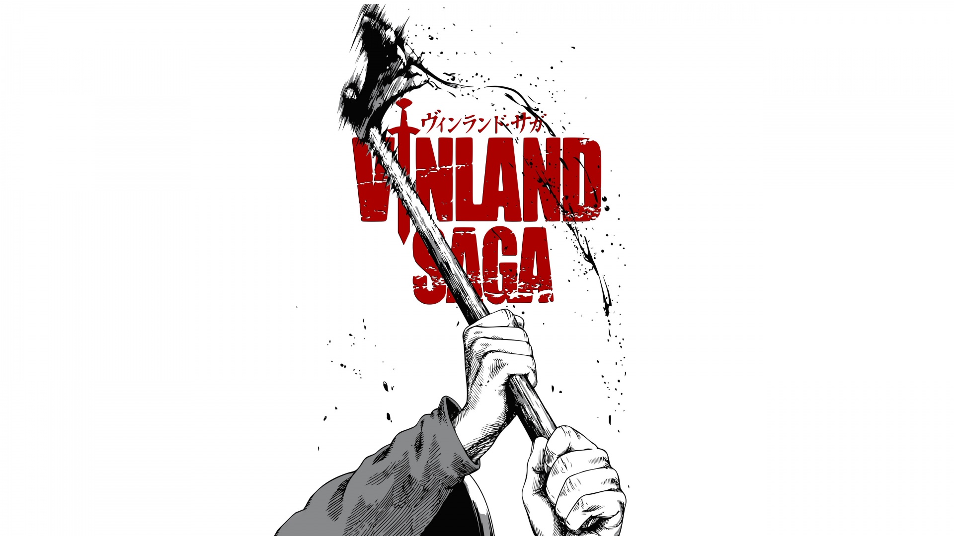 Vinland Saga Wallpaper 4K, Minimalist, 5K, Black and White
