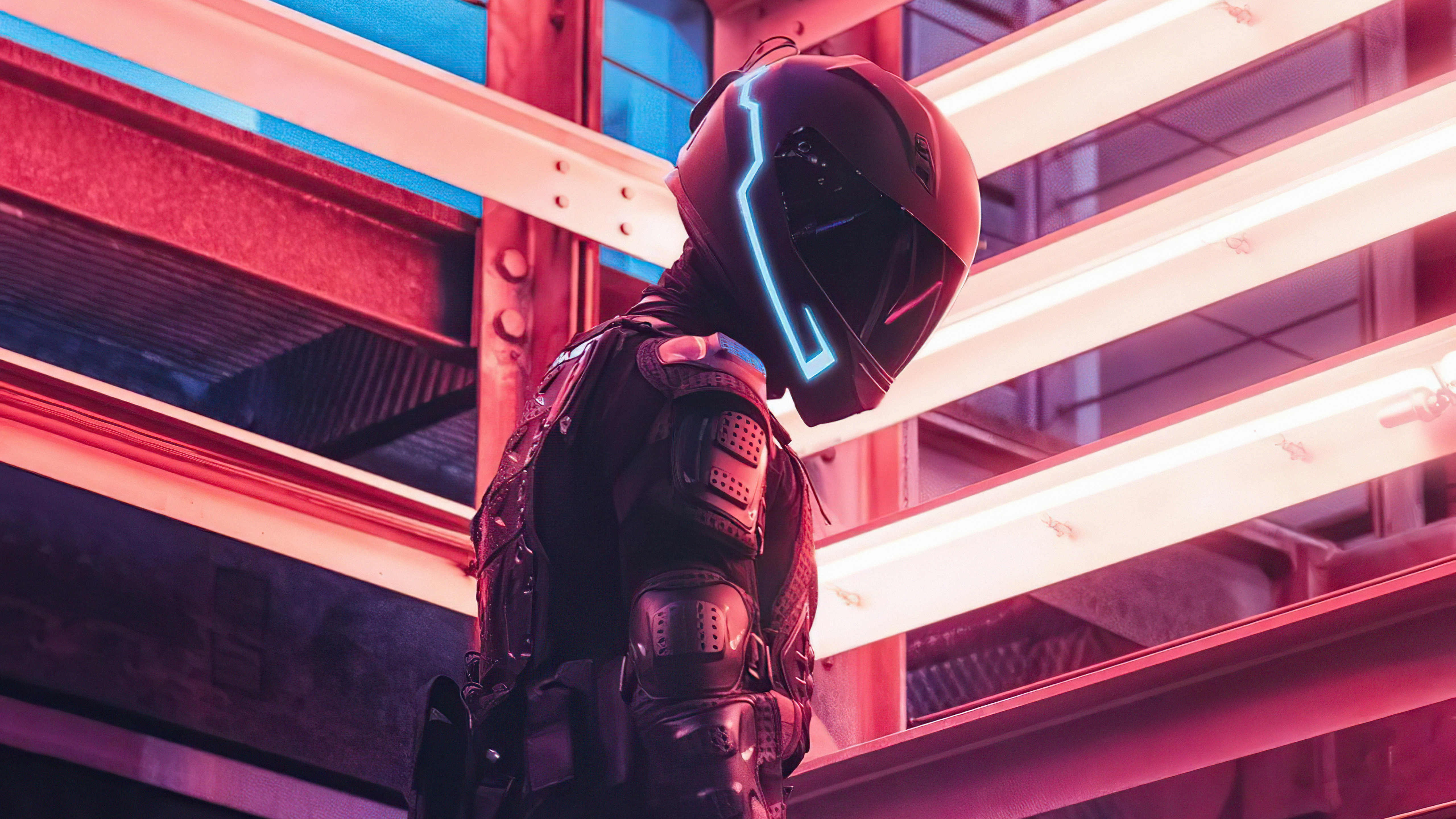 Tech Noir Helmet Scifi 5k Wallpaper, HD Bikes Wallpaper, 4k Wallpaper, Image , Background, Photos and Picture