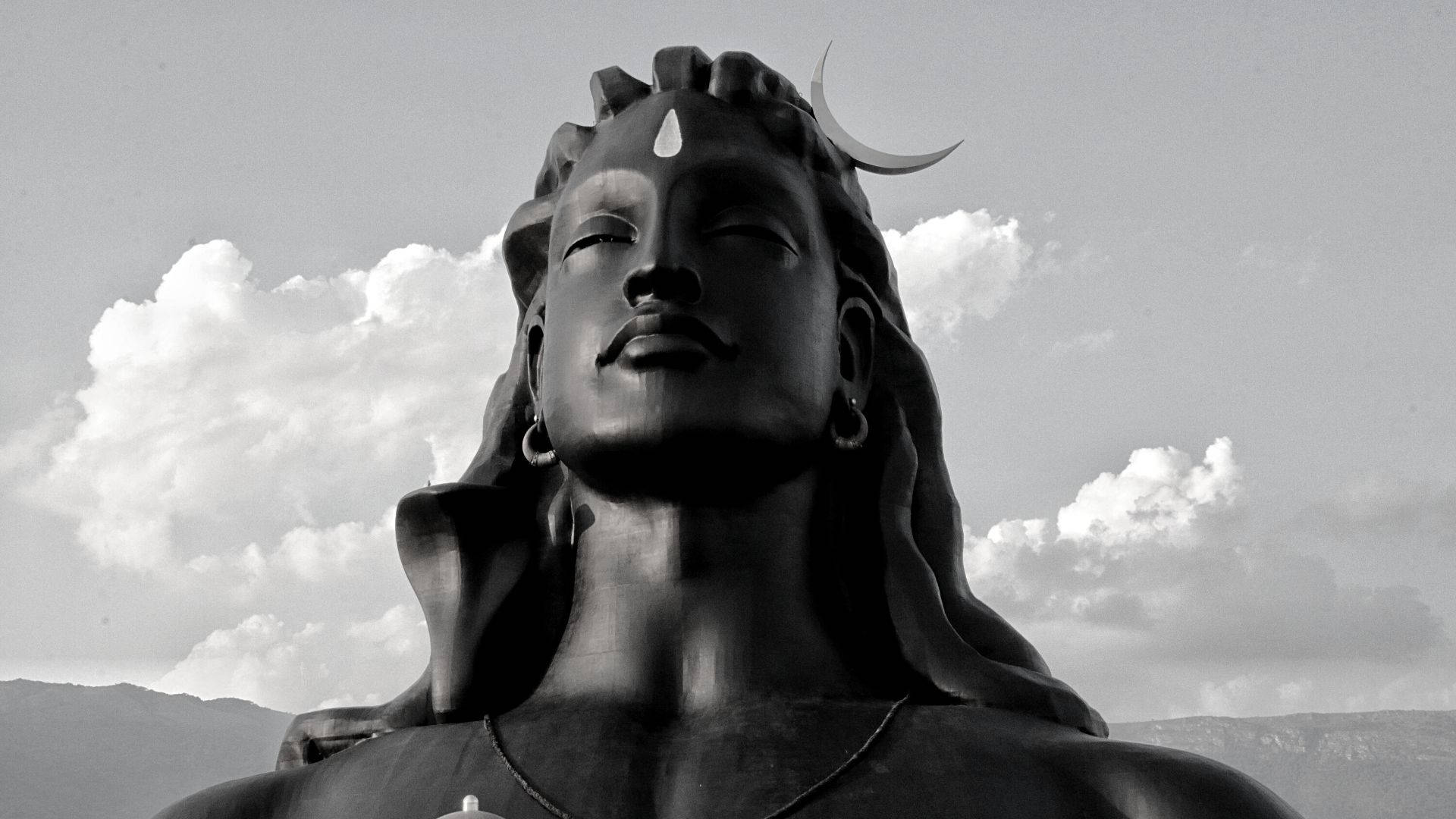 Download Dark Shiva White Tilak Wallpaper