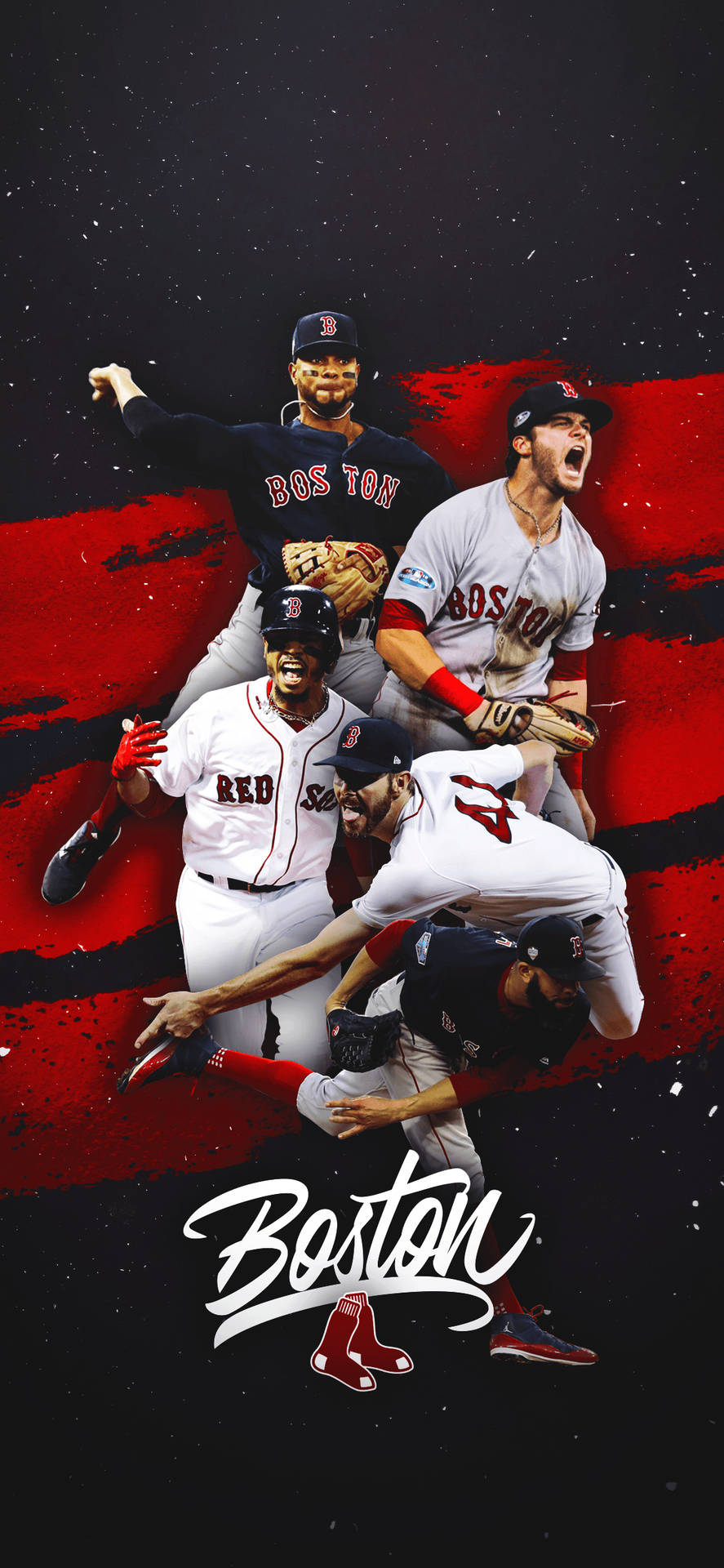 Download Boston Red Sox Star Players Wallpaper