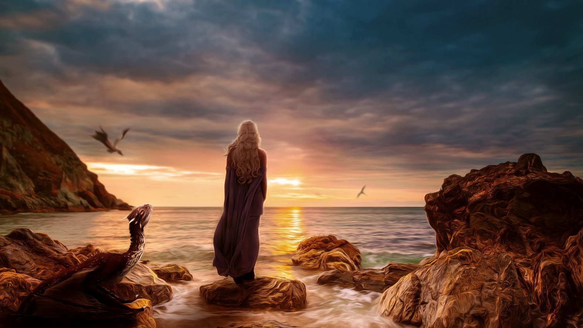 Epic Sunset Seashore: Game of Thrones HD Wallpaper